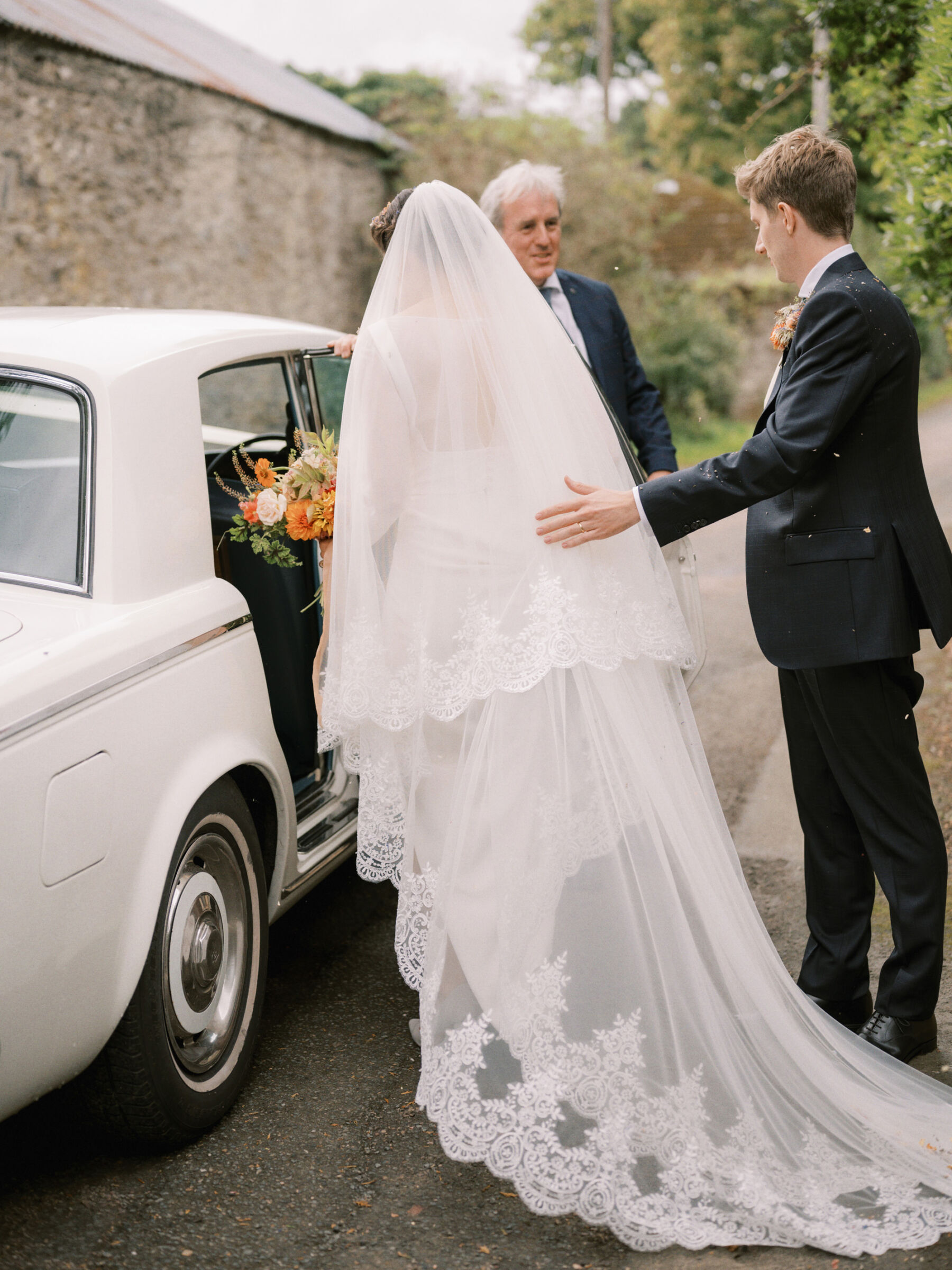 Andrea Hawkes Bridal wedding dress and veil