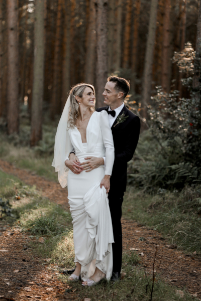 A Black Tie Wedding at Healey Barn in Northumberland for Naomi in Pronovias