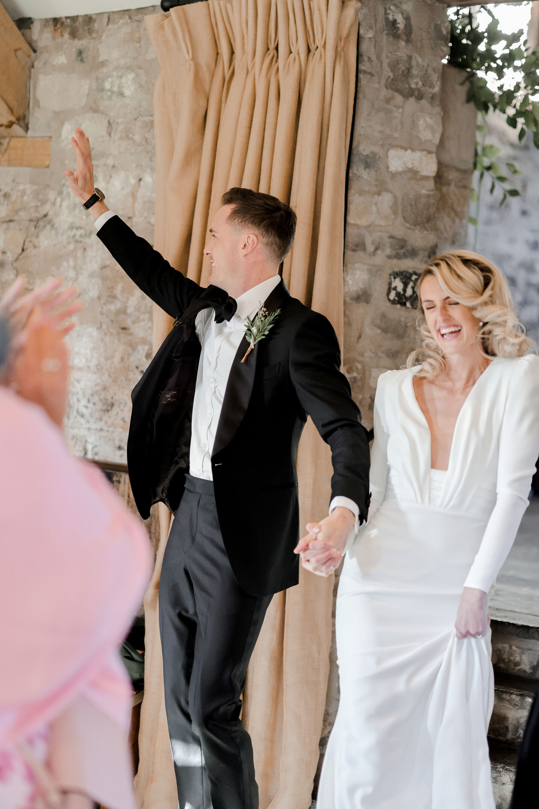 A Black Tie Wedding at Healey Barn in Northumberland for Naomi in Pronovias 30 Healey Barn Wedding Northumberland 130