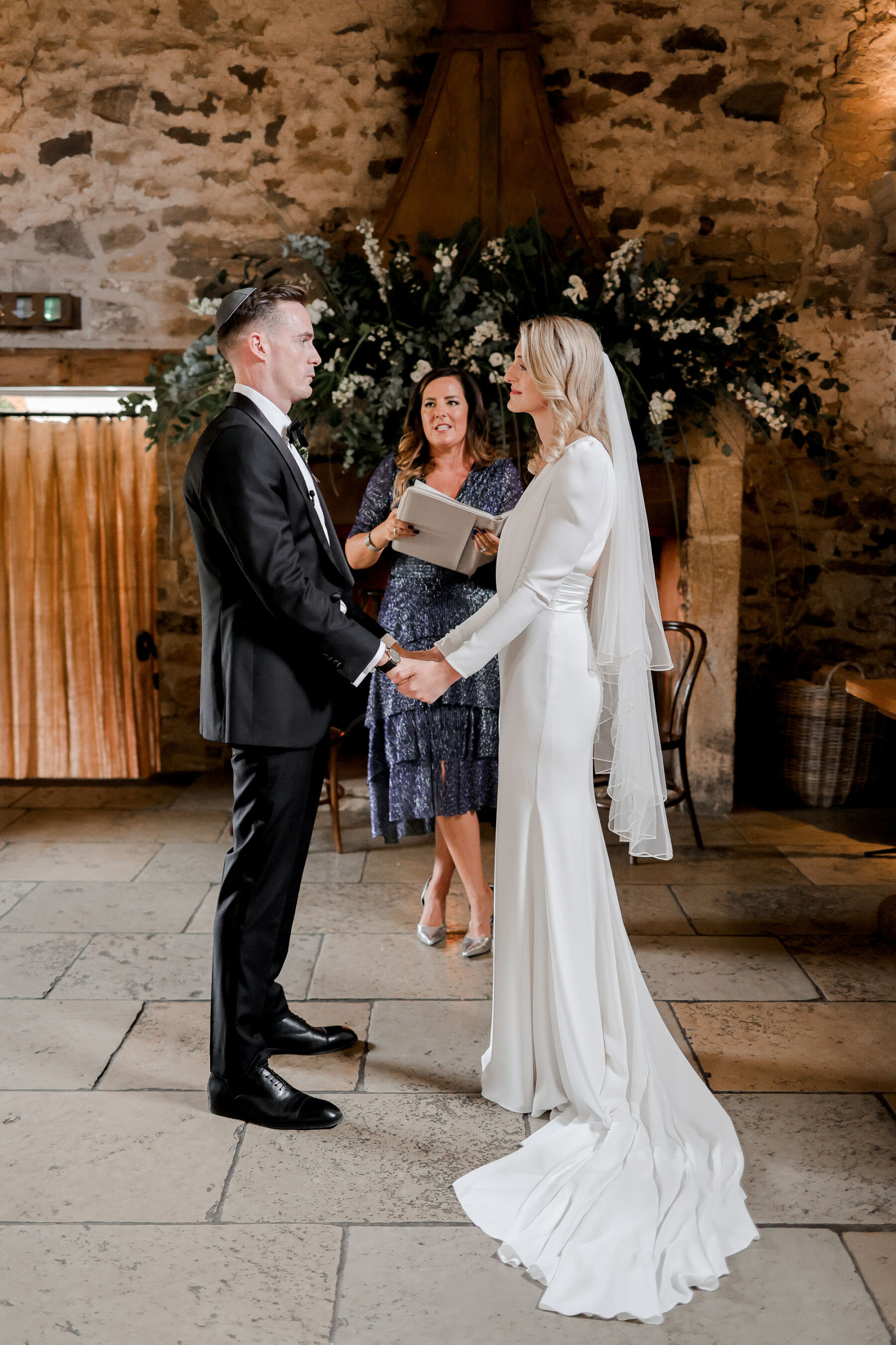 A Black Tie Wedding at Healey Barn in Northumberland for Naomi in Pronovias 21 Healey Barn Wedding Northumberland 49