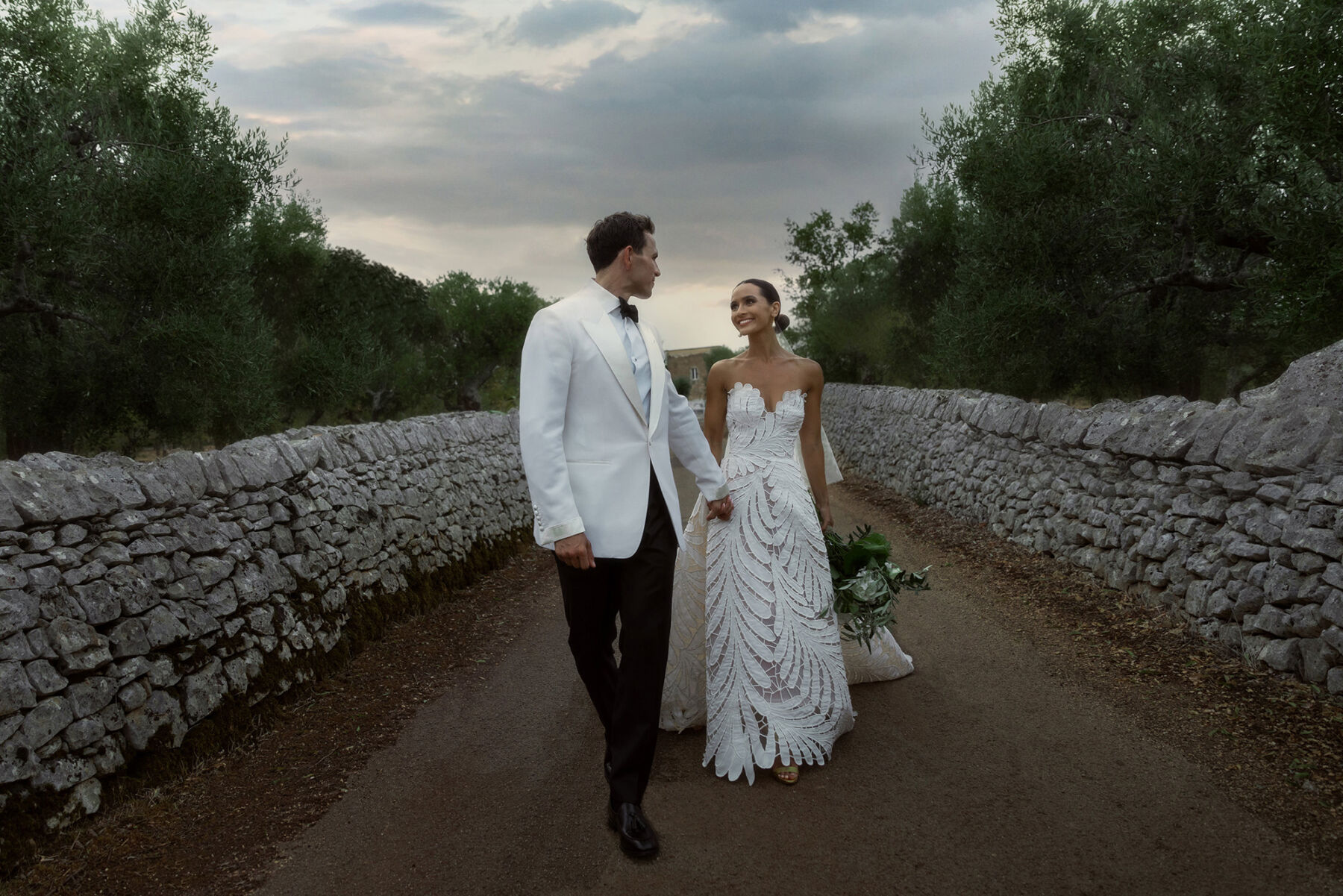 An Oscar de la Renta Gown and White Tuxedo for Sophia and Nick's Classy and Elegant Italian Wedding 25 Oscar de la Renta wedding Puglia The Ferros Photography 129 1