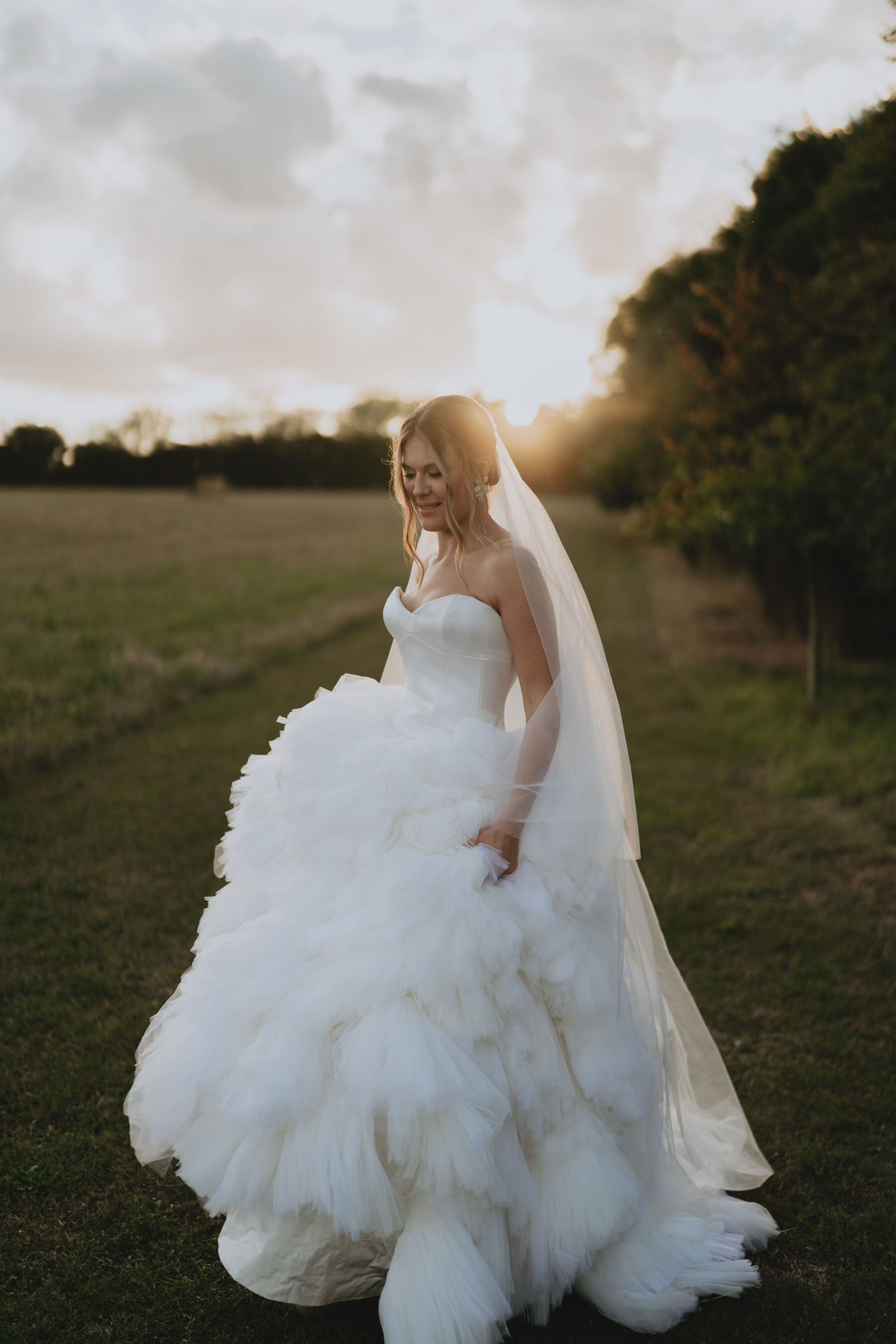 Sally Bean frothy tulle wedding dress