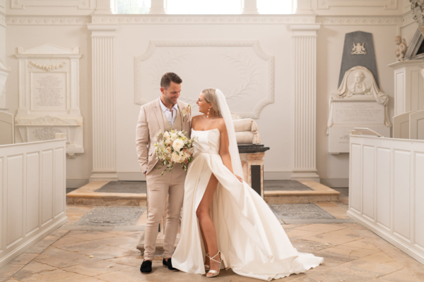 Amy in Alena Leena for her Mediterranean Inspired Wedding in Whites and Neutrals