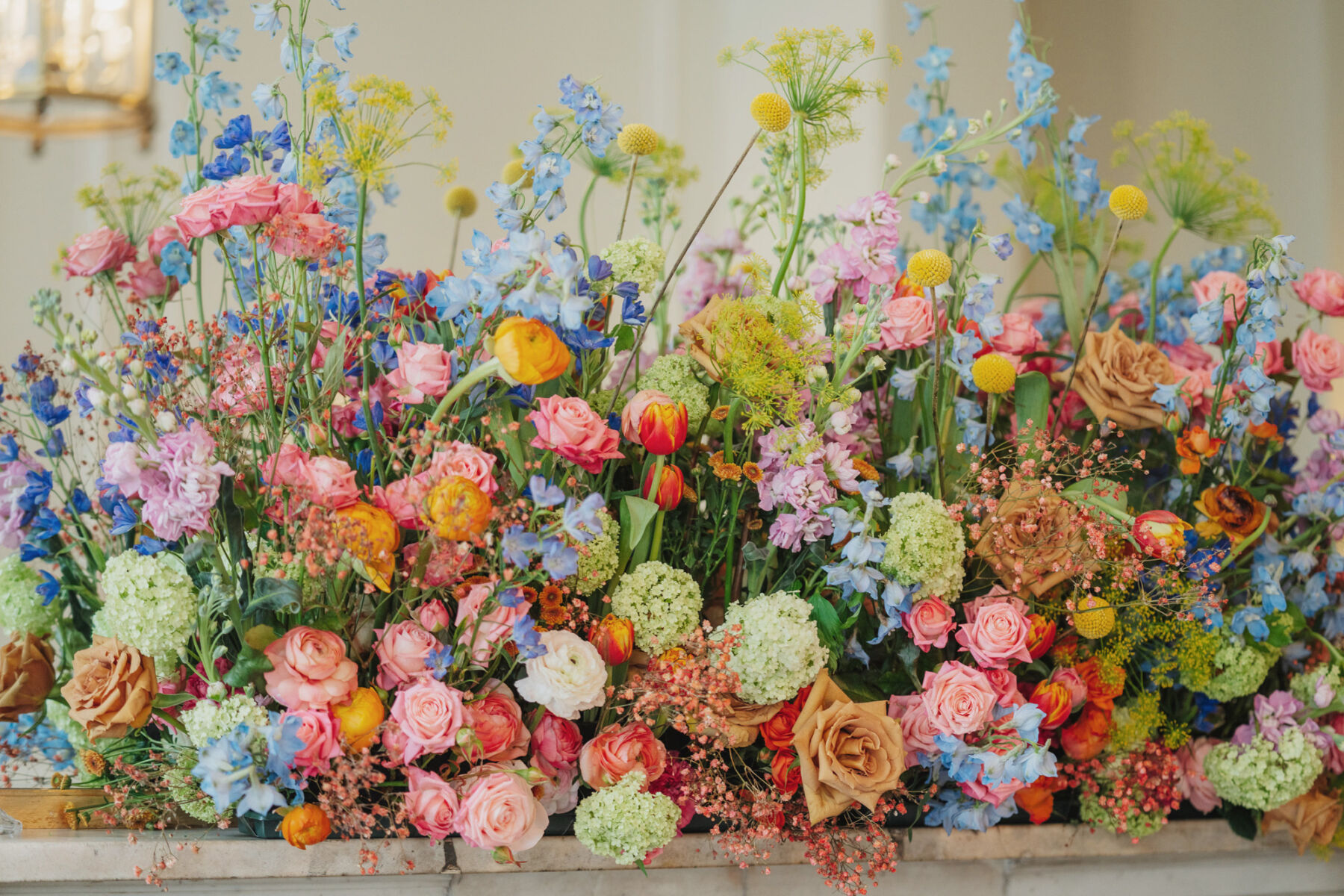 Bright and colourful sustainable wedding flowers