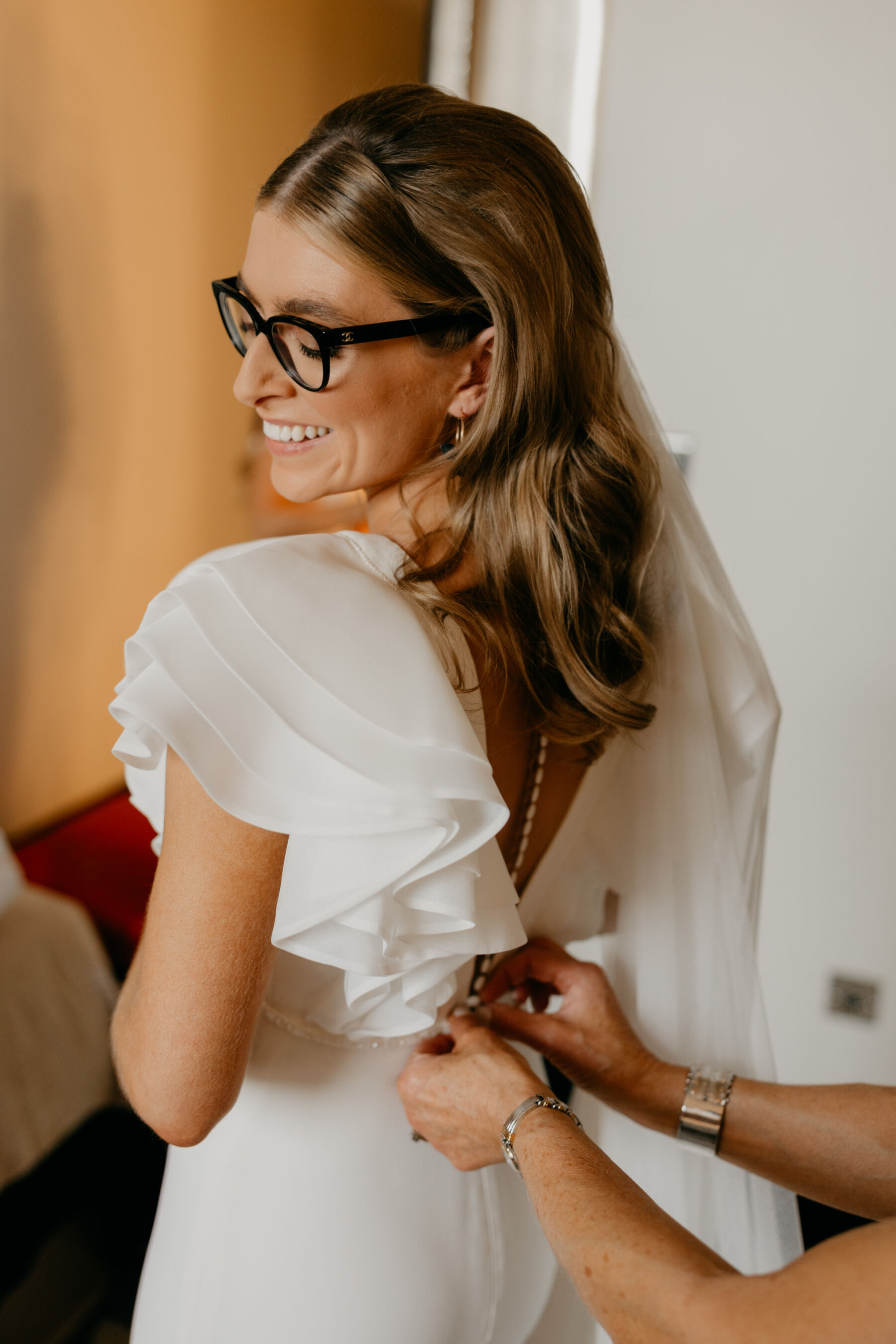 A Pronovias Wedding Dress With Ruffled Sleeves for Charlotte and Curtis's Belfast City Centre Celebration 9 Curtis Charlotte Wedding Previews 32