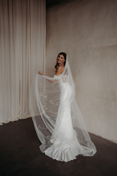 Embroidered Wedding Veils by Rebecca Anne Designs