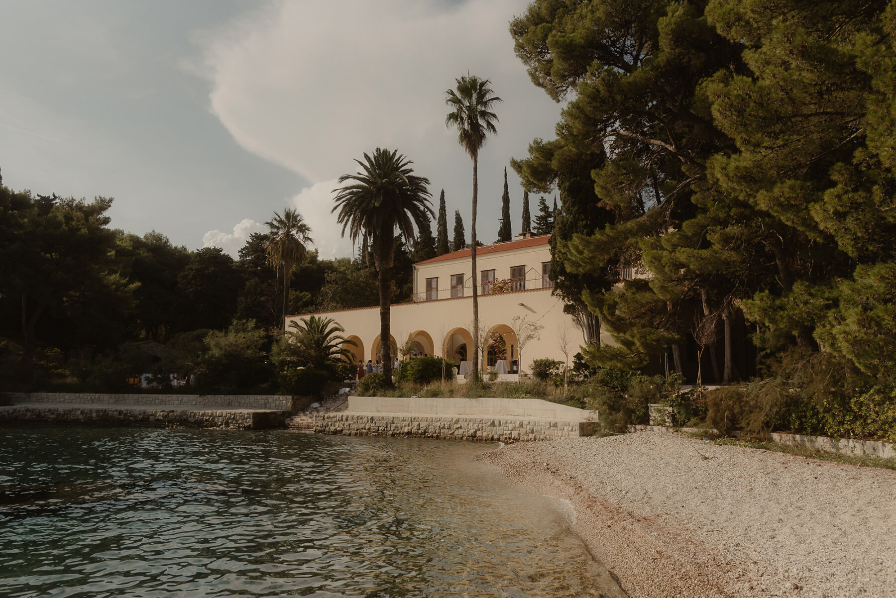 Sarah in Eva Lendel for her Classy & Contemporary Wedding in Croatia 16 Villa Dalmatia in Split, Croatia