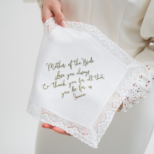 Extra Special Touch embroidered wedding handerchiefs, napkins -4