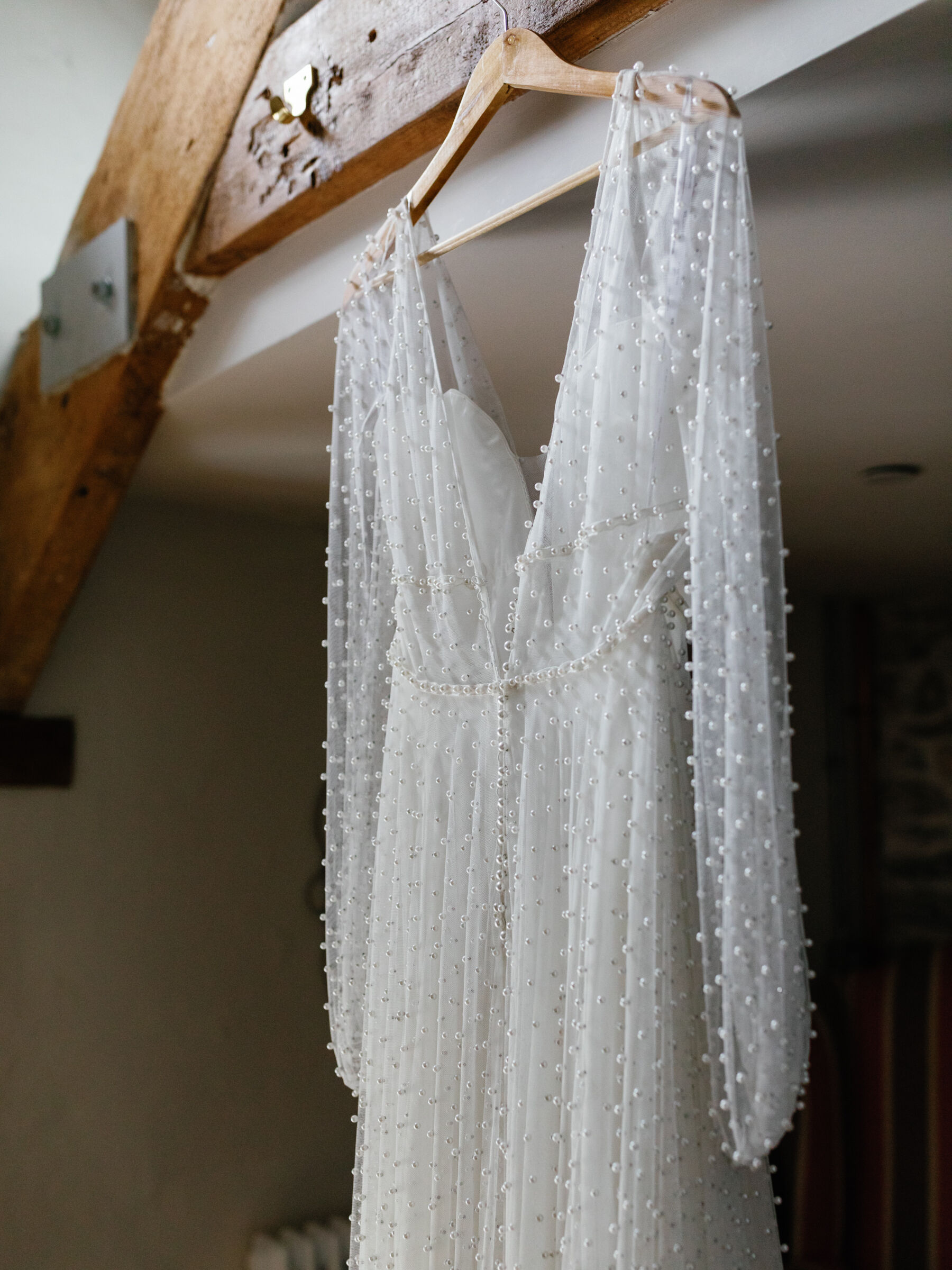 A Bridal Gown Covered in Pearls for a Nature Inspired Wedding at Gileston Manor in Wales 12 Pearl wedding dress by Willowby by Watters