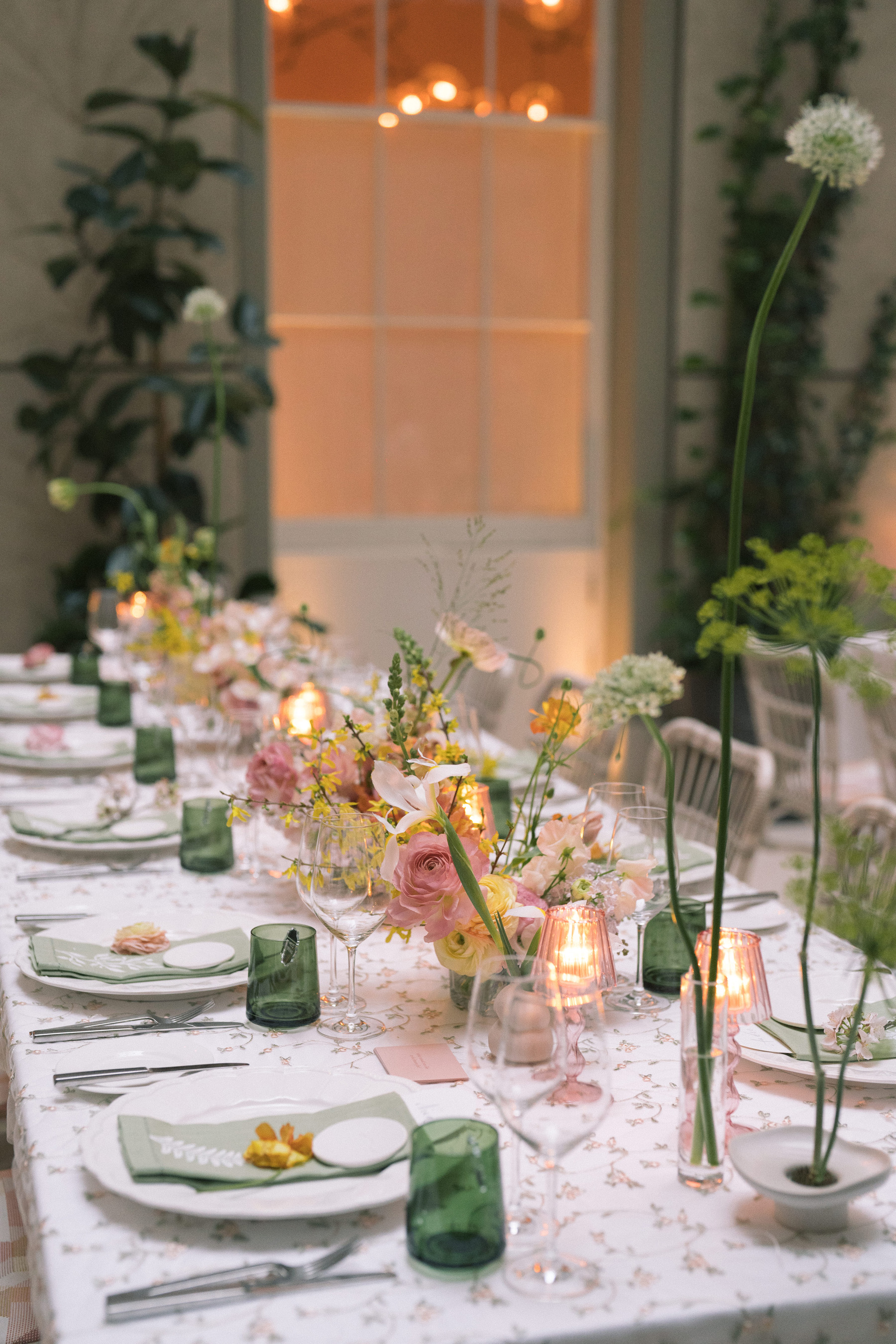 Spring tablescape, Nourish Social, Spring Restaurant London