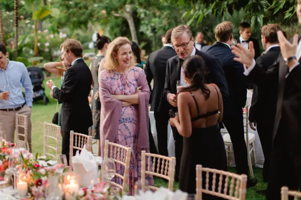 wedding reception moments, guests mingling at wedding