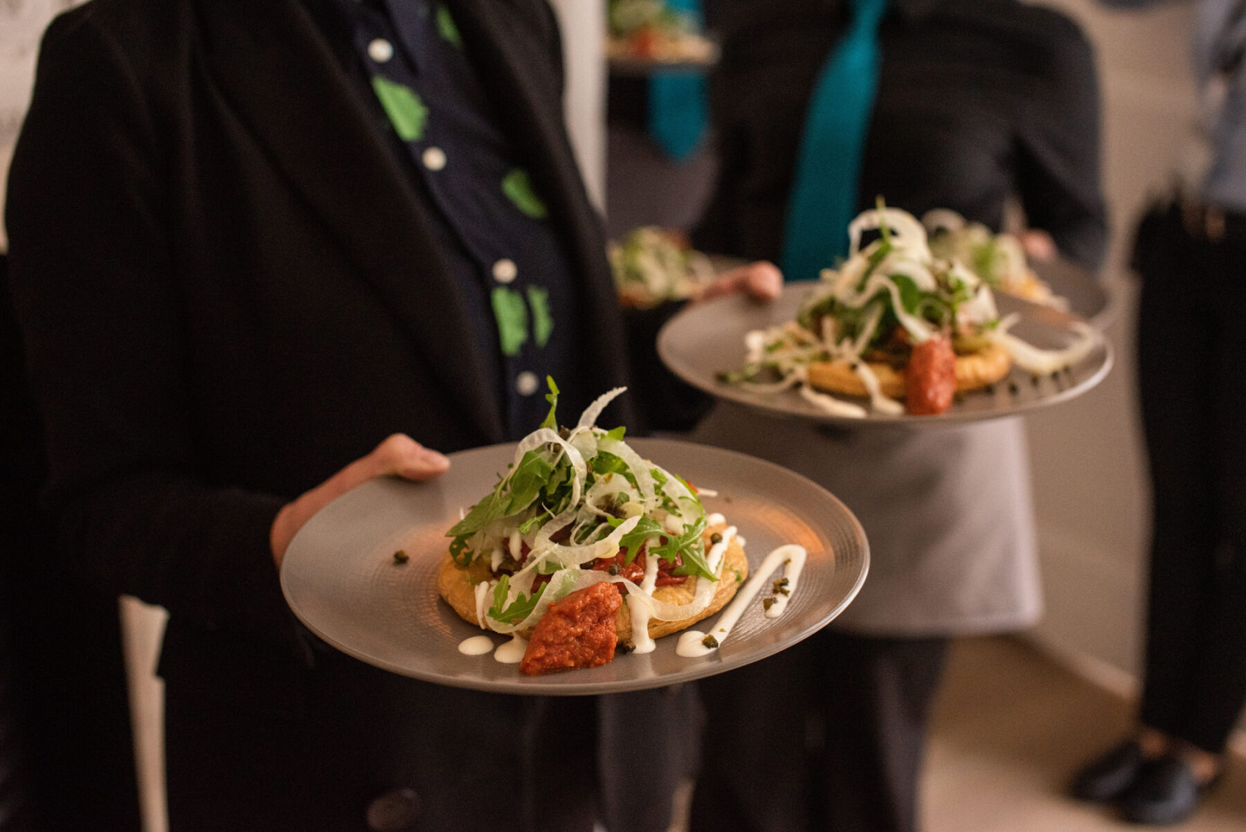 Ethical wedding food served at RSA House, sustainable London wedding venue