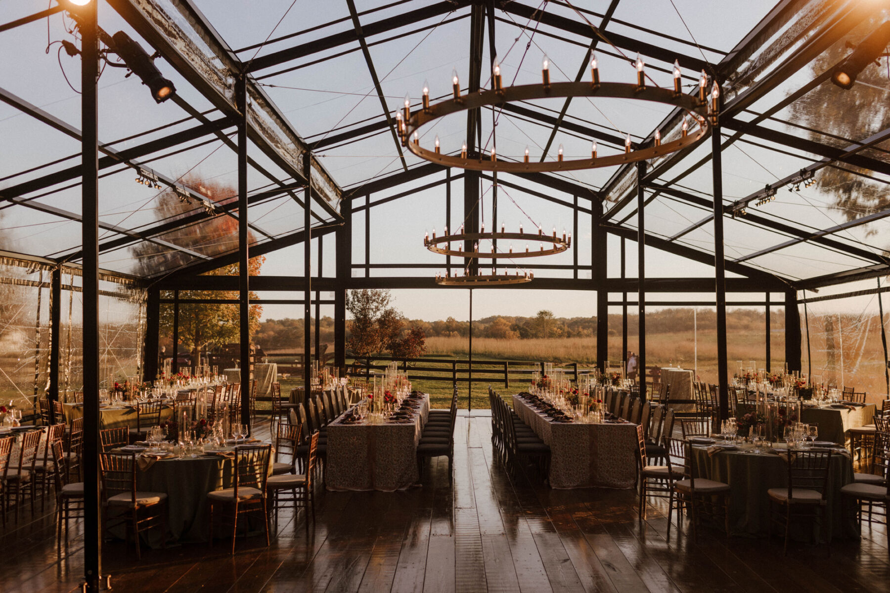 Katie in Sally Bean Couture for her American Wedding Inspired by the Whimsical English Countryside 39 Goldstone Inn wedding venue - modern glasshouse