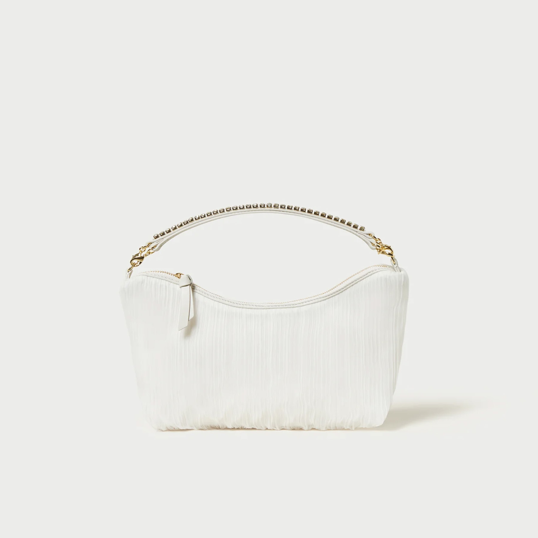 Addy Pearl Pleated Baguette Bag