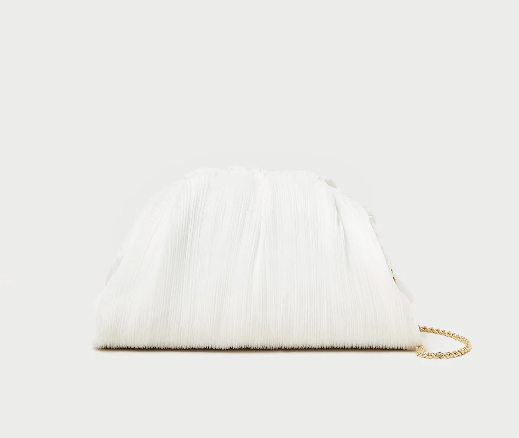 Bailey Pearl Pleated Dome Bridal Clutch Bag