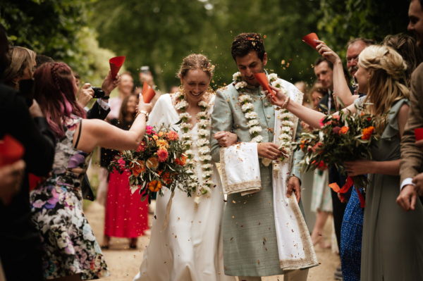 Heather in Belle & Bunty for her Multicultural Wedding in Dorset