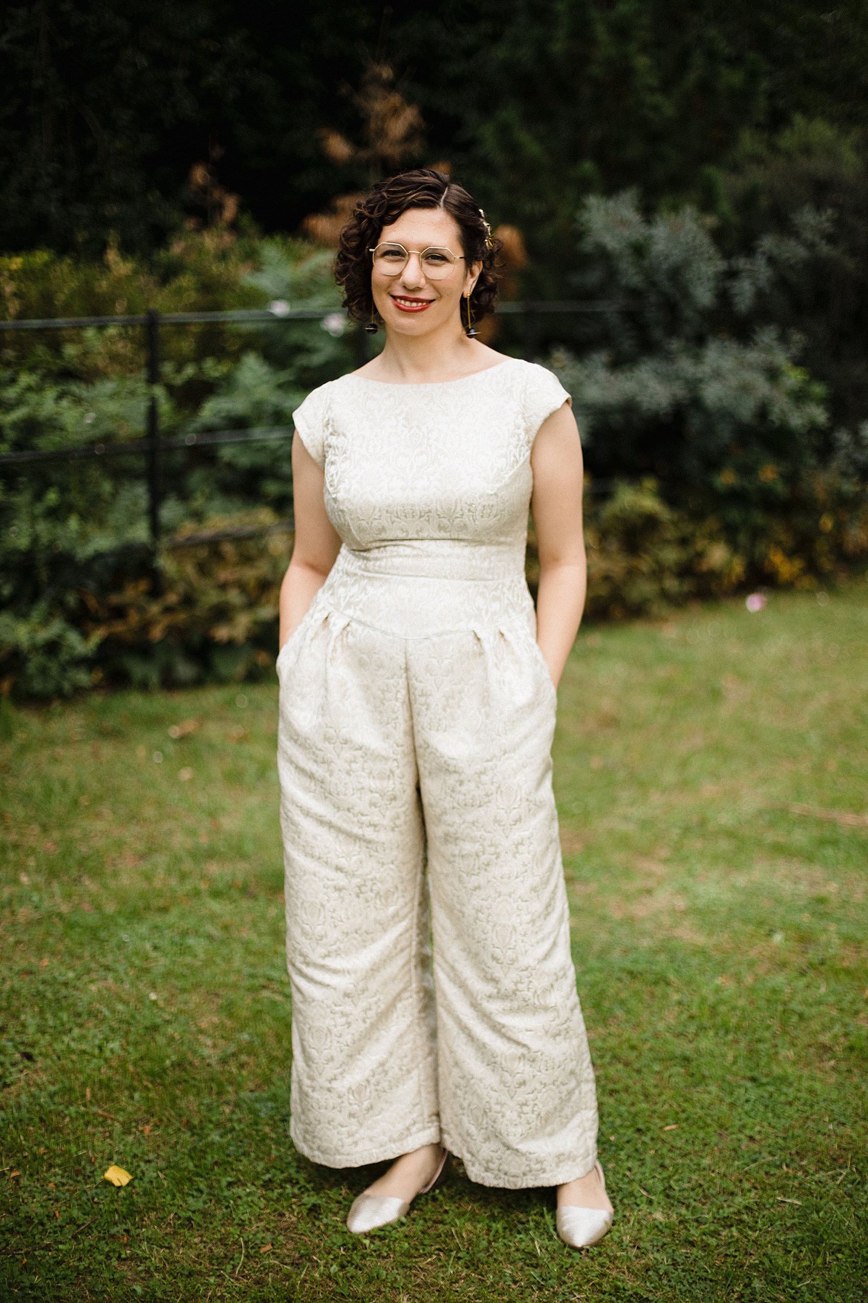 Bride in trousers Battersea Park Wedding 8