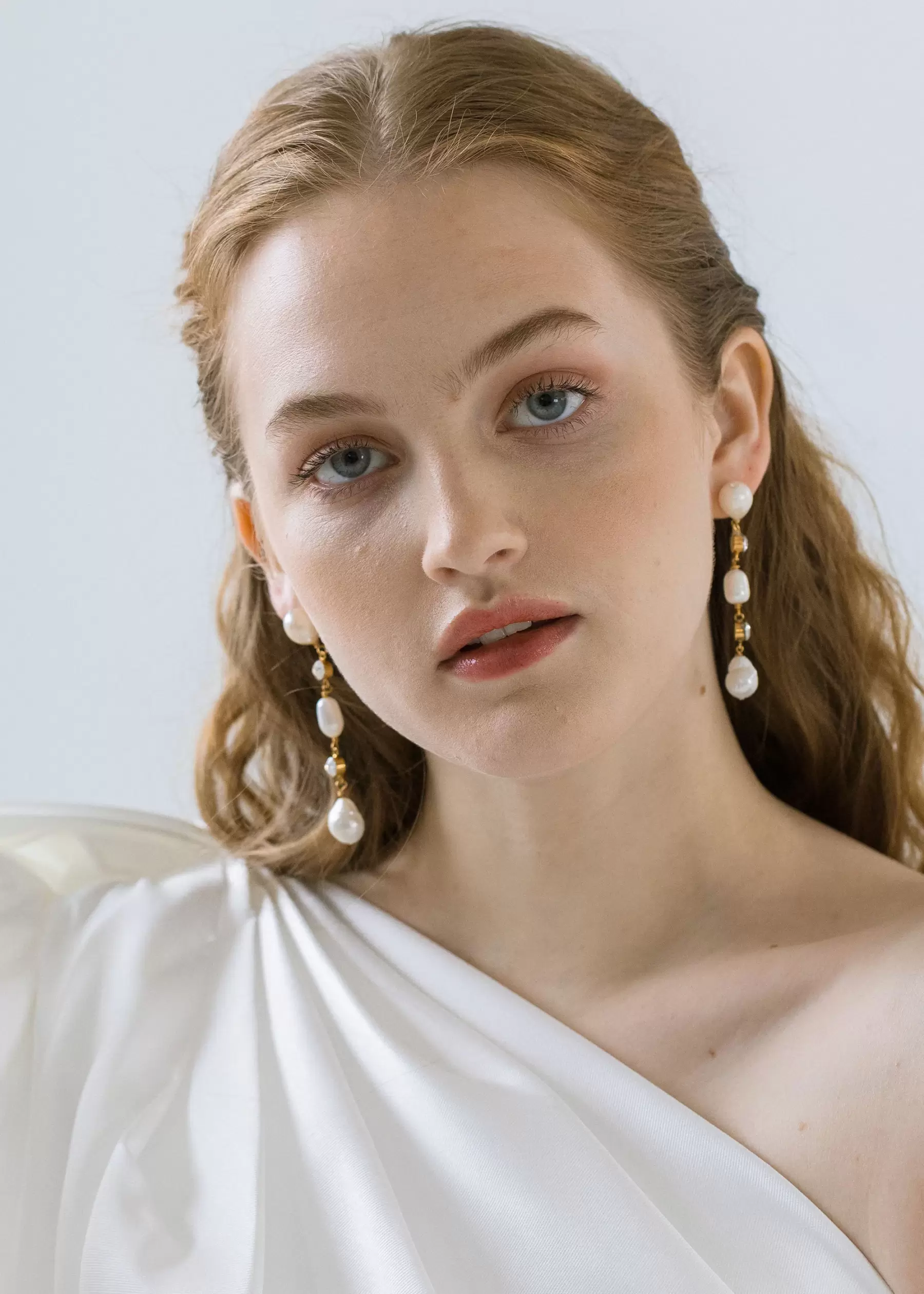 Jennifer Behr Chiara Earrings crystals baroque pearls