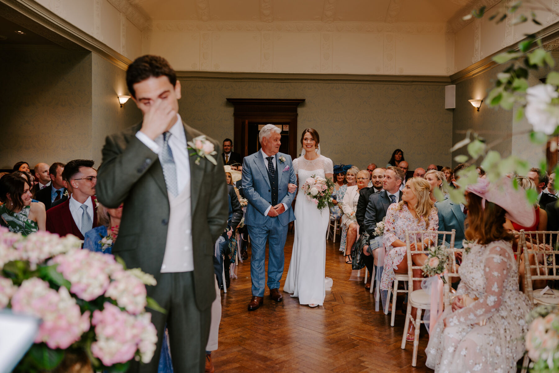 Jenny Packham bride Burtonfields Hall Wedding 137