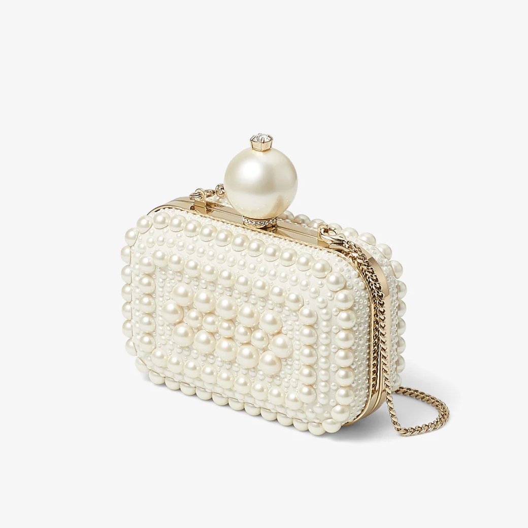 Jimmy Choo Micro Cloud Pearl Clutch Bag