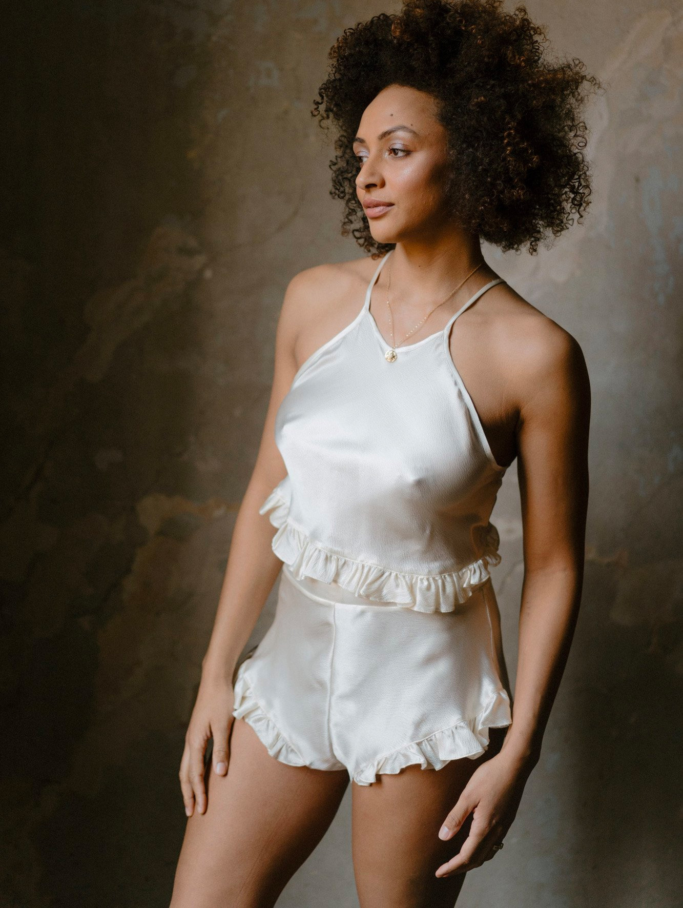 Kate Beaumont Ruffle Silk Camisole