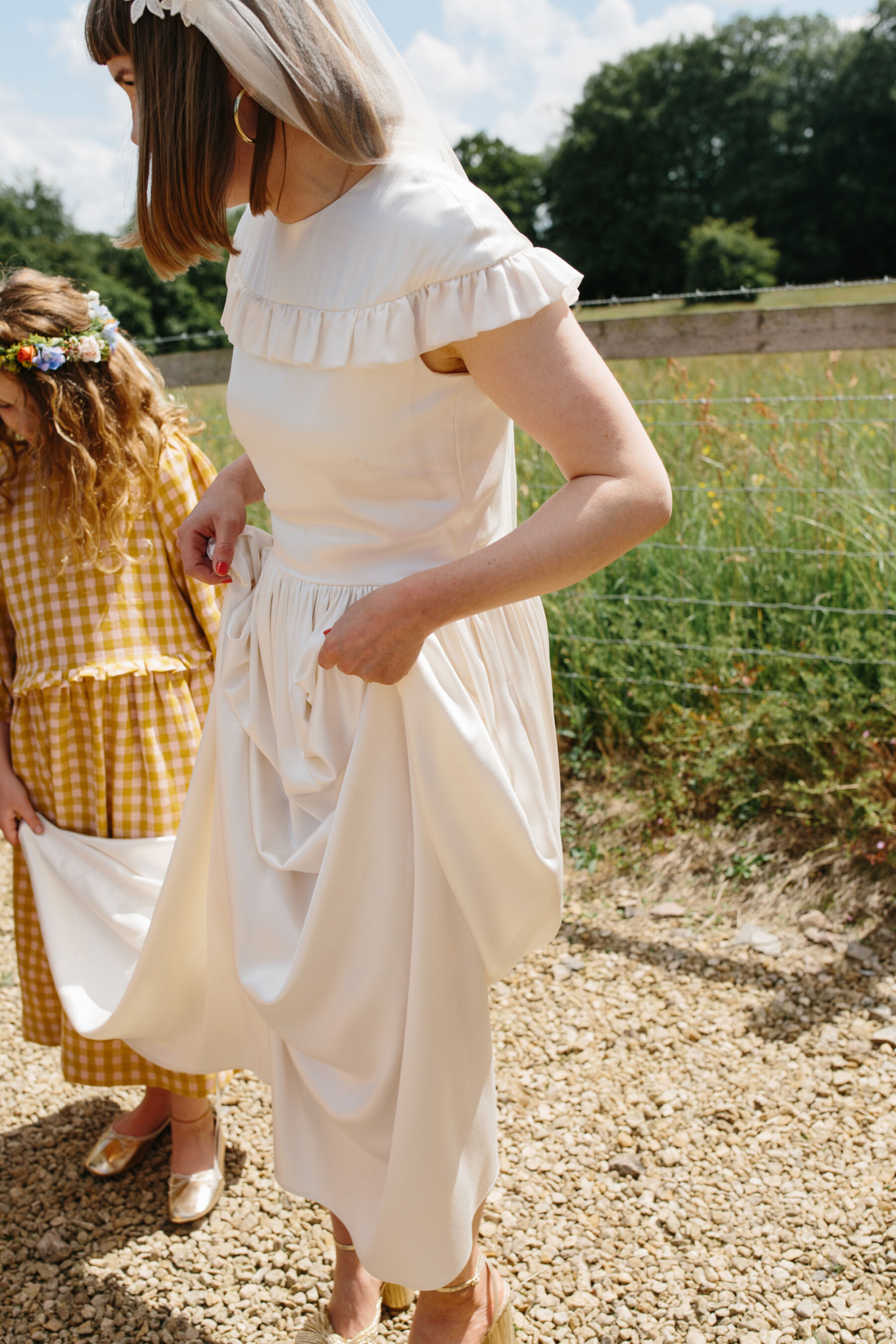 A Lily Ingenhoven Dress & Loeffler Randal Shoes for a Child Friendly Wedding in the Cotswolds 11 LIly Ingenhoven Wedding Dress