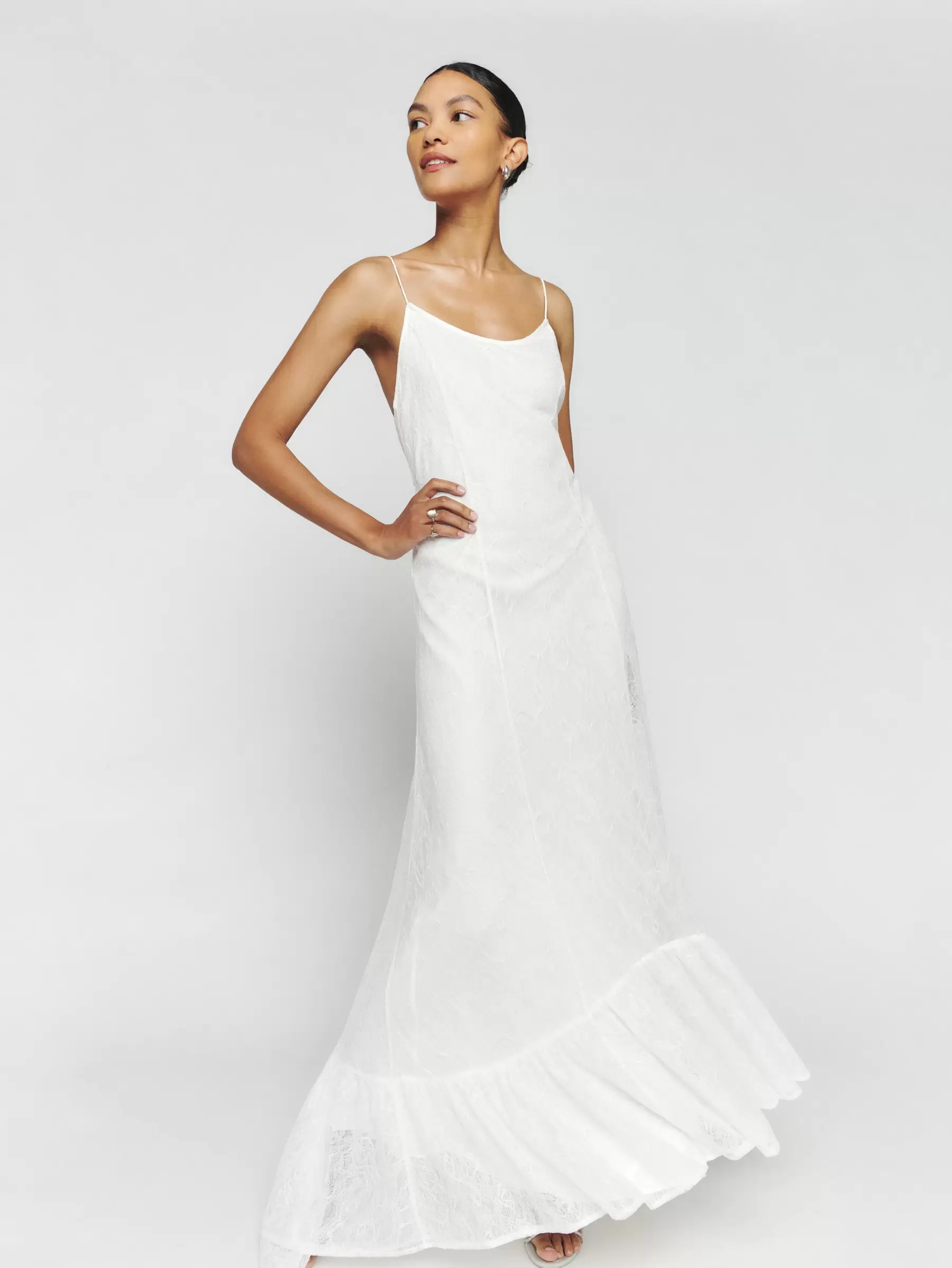 Reformation Shae Maxi Wedding Dress with Spaghetti Straps