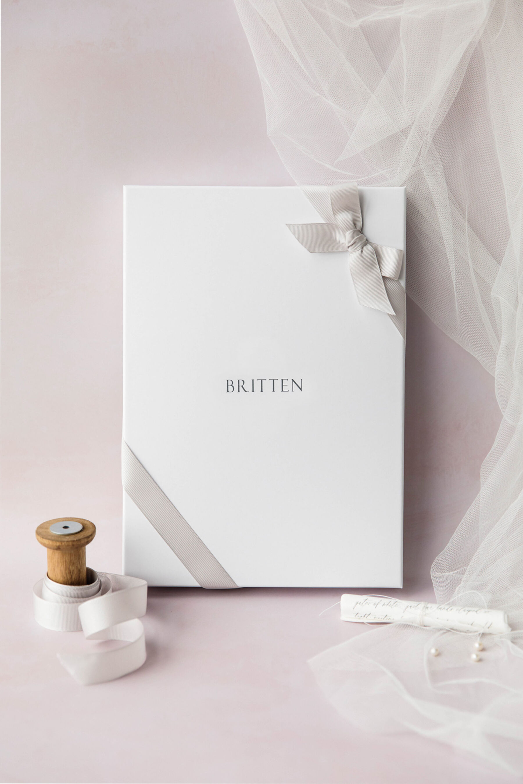 Britten Weddings packaging.