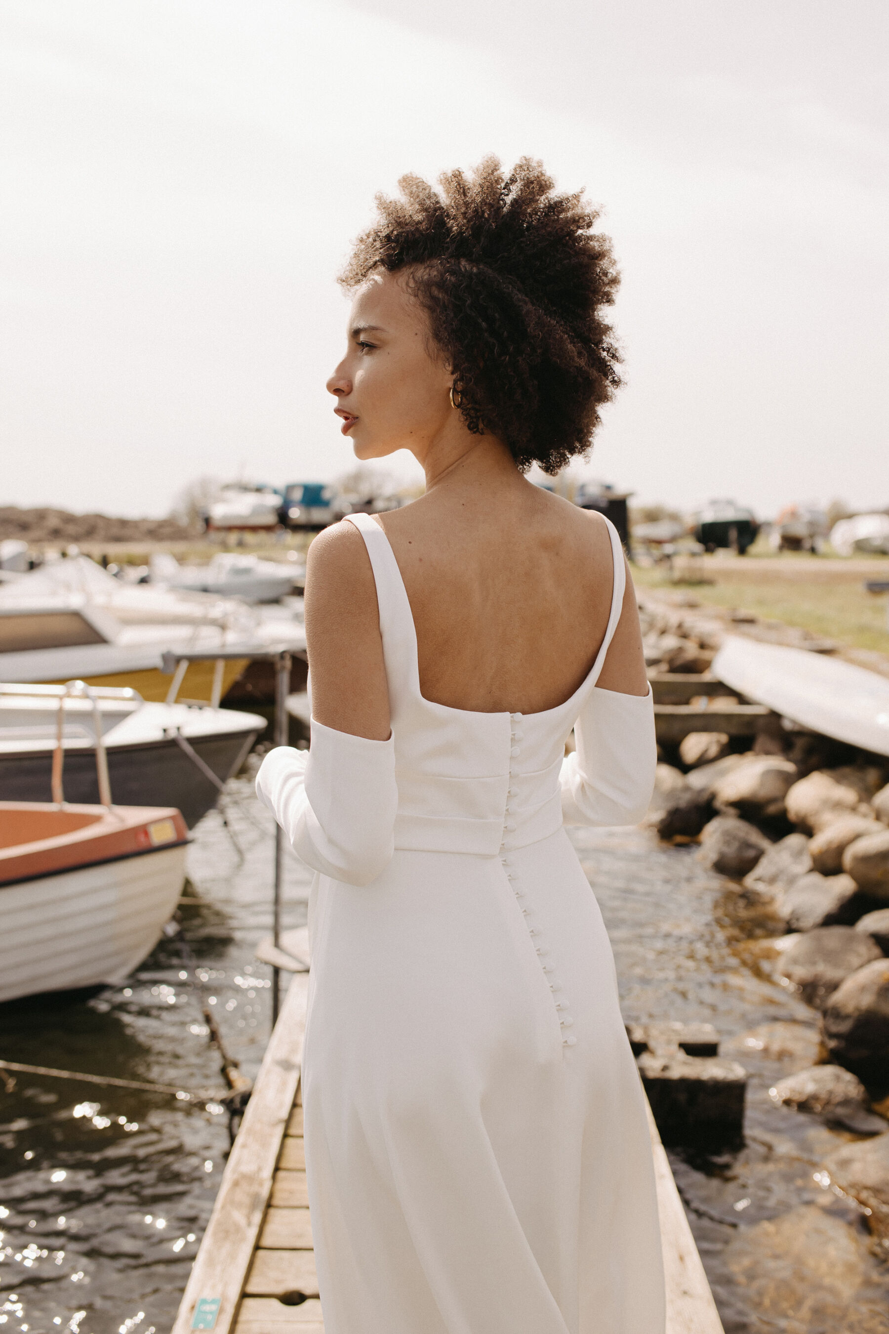 Introducing the PURA Collection of Sustainable Wedding Dresses by Andrea Hawkes, Made in London 11 6 Andrea Hawkes Phoebe Pura Collection Sustainable Minimalist Wedding Dresses