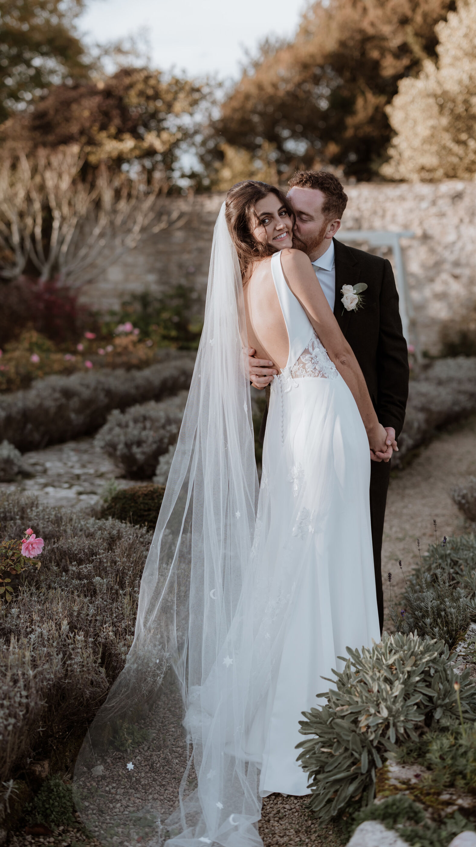 Backless Rime Arodaky wedding dress