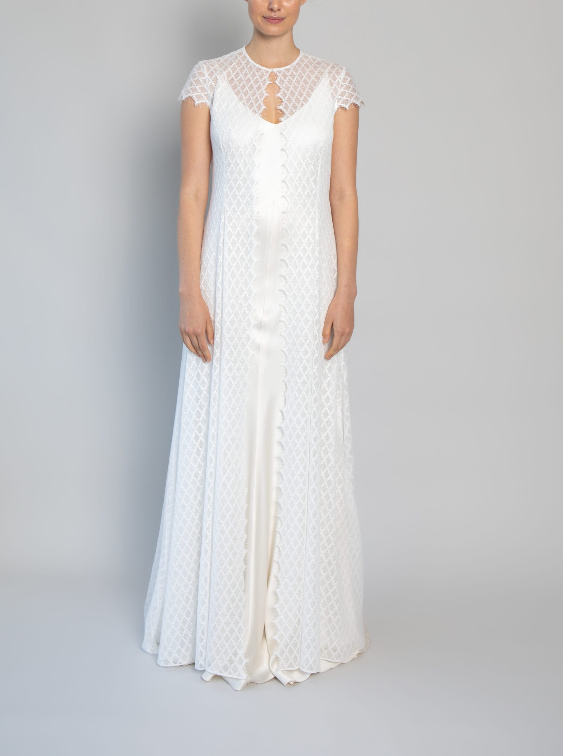 Andrea Hawkes Bridal Rebecca Modern Geometric Lace Wedding Veil