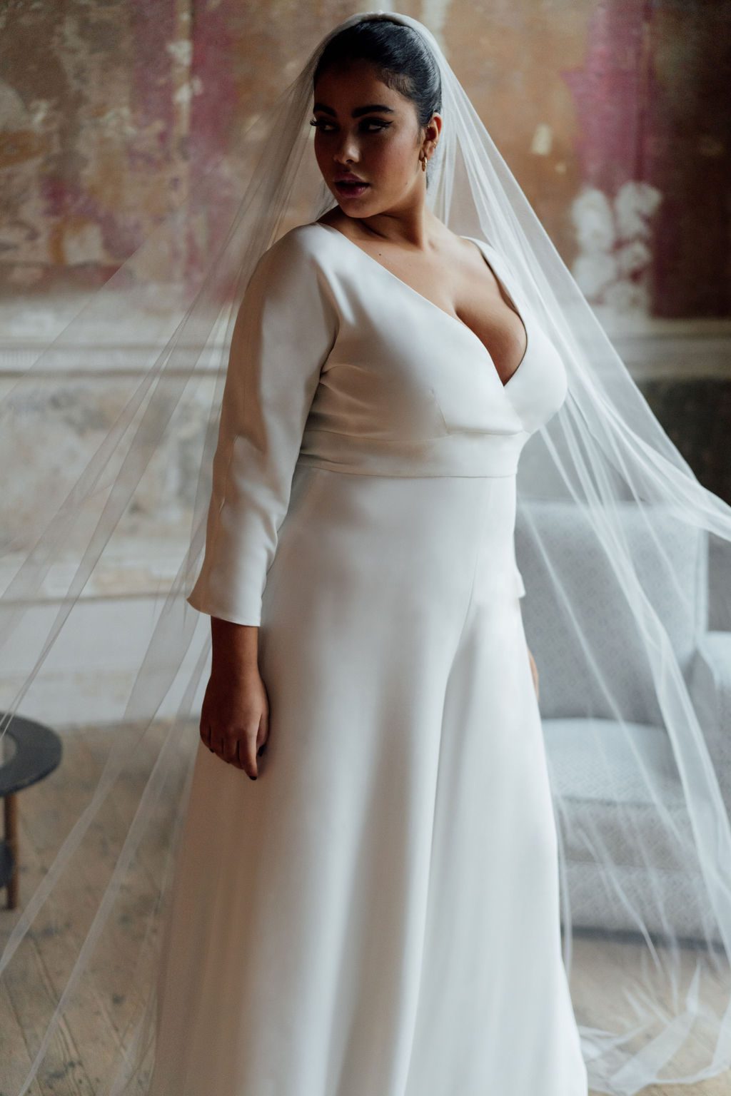 Andrea Hawkes Bridal natural silk wedding veil