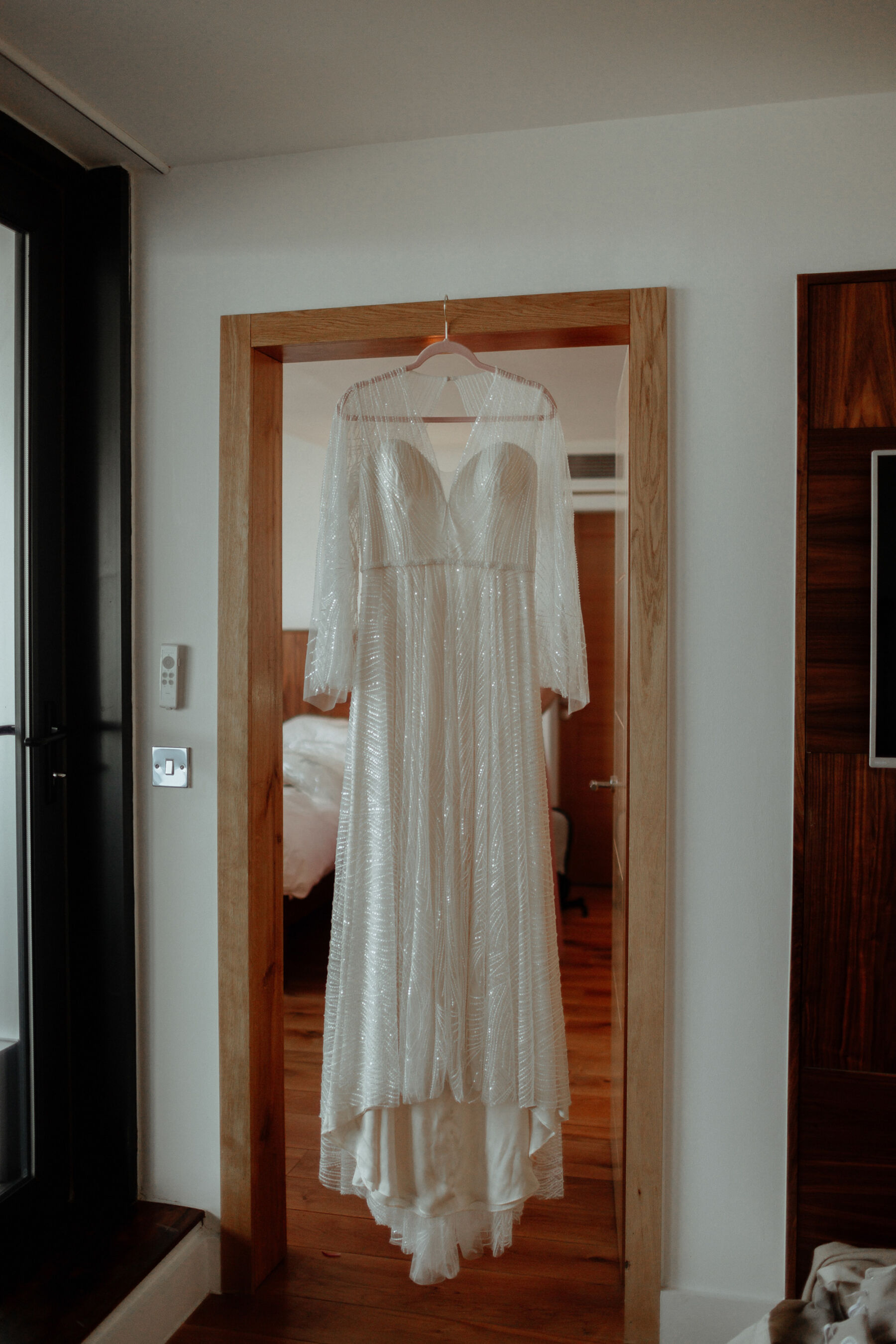 Lizzie in a Catherine Deane Sequin Bridal Gown for her Modern & Colourful Liverpool City Wedding 10 Catheirne Deane sequin wedding dress