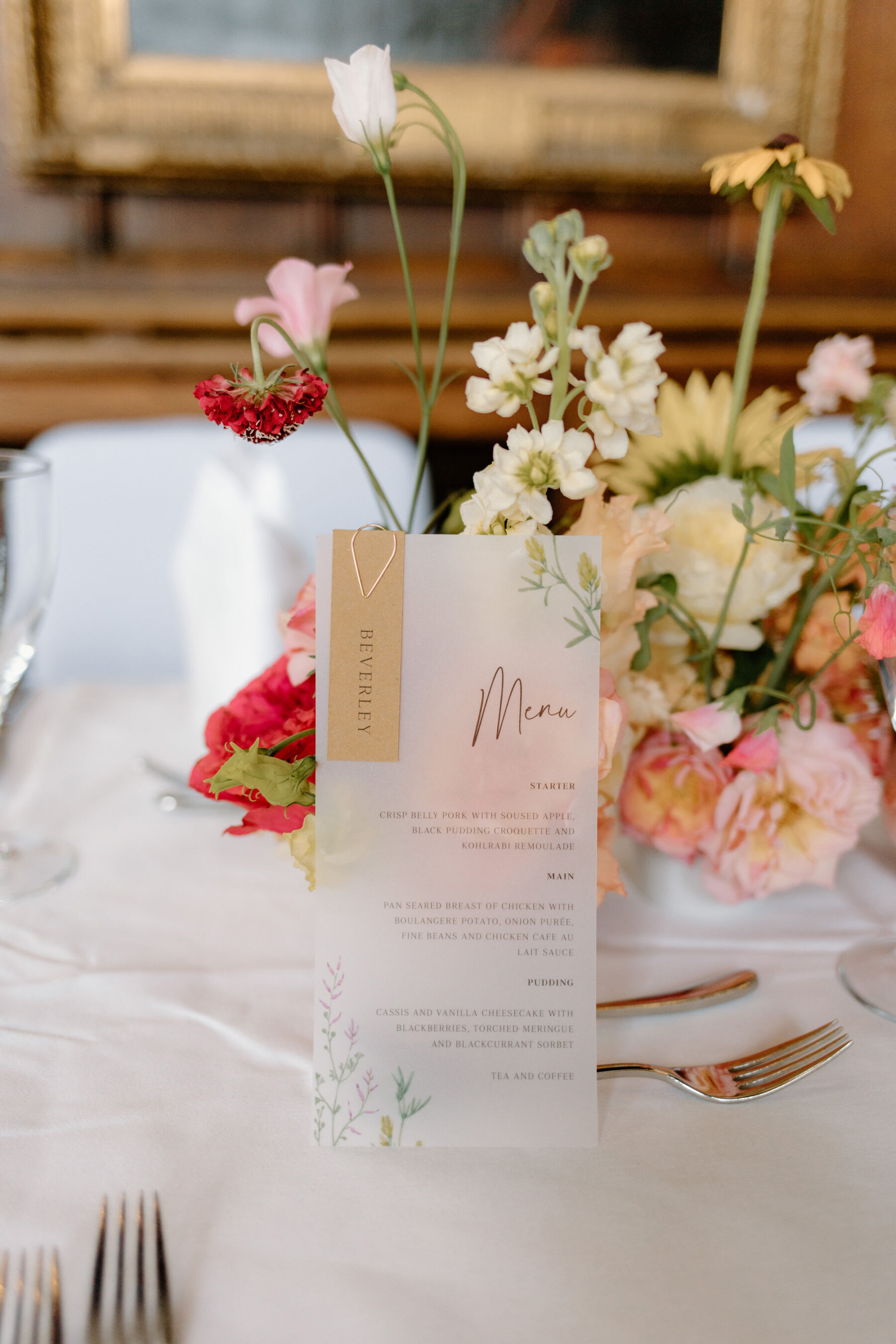 Livia in a Truvelle Bridal Gown for her Durham Castle Wedding With an Outdoor Summer Garden Ceremony 26 Elegant pastel wedding flowers table decor.