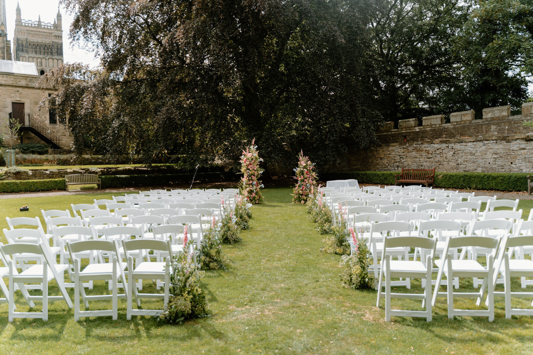 Livia in a Truvelle Bridal Gown for her Durham Castle Wedding With an Outdoor Summer Garden Ceremony 17 Durham Castle wedding 30