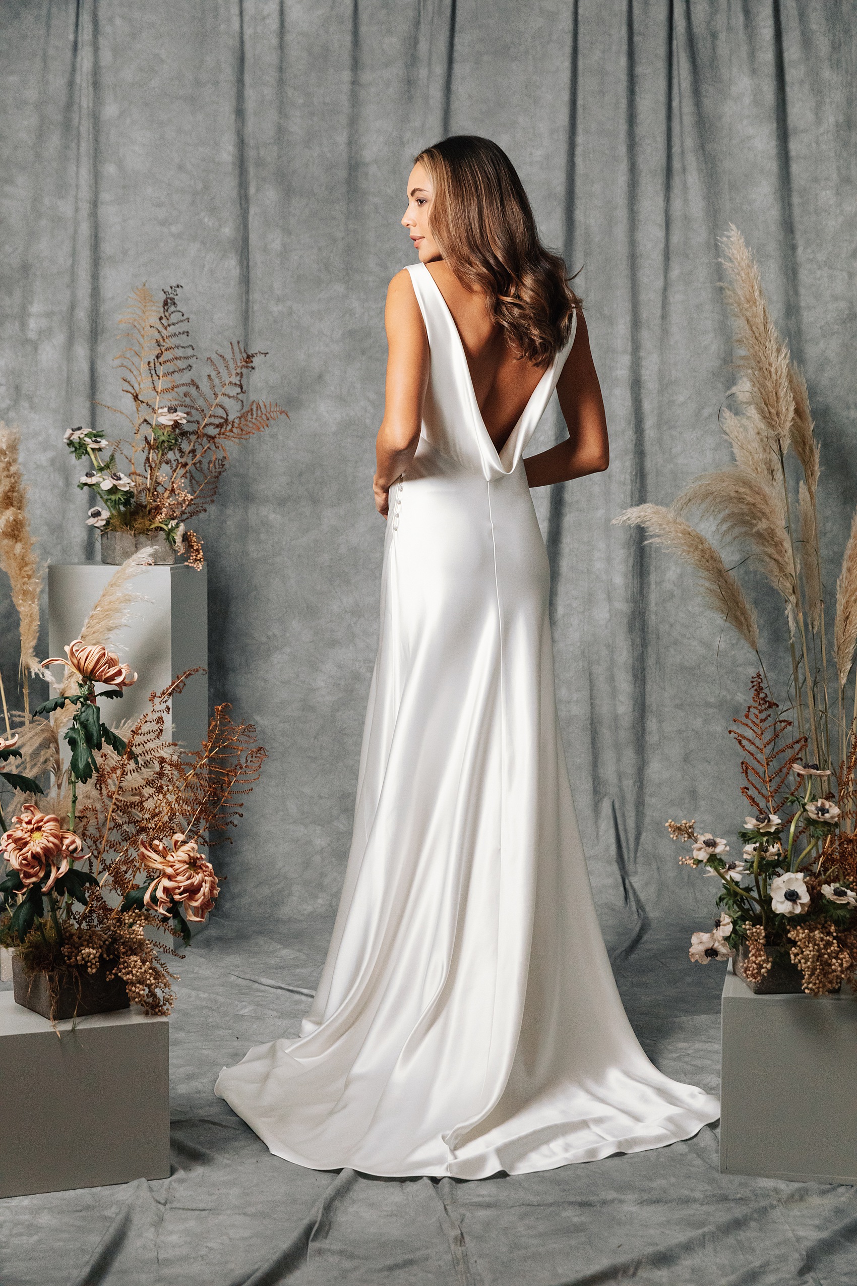 Cowl back wedding dress by Kate Beaumont