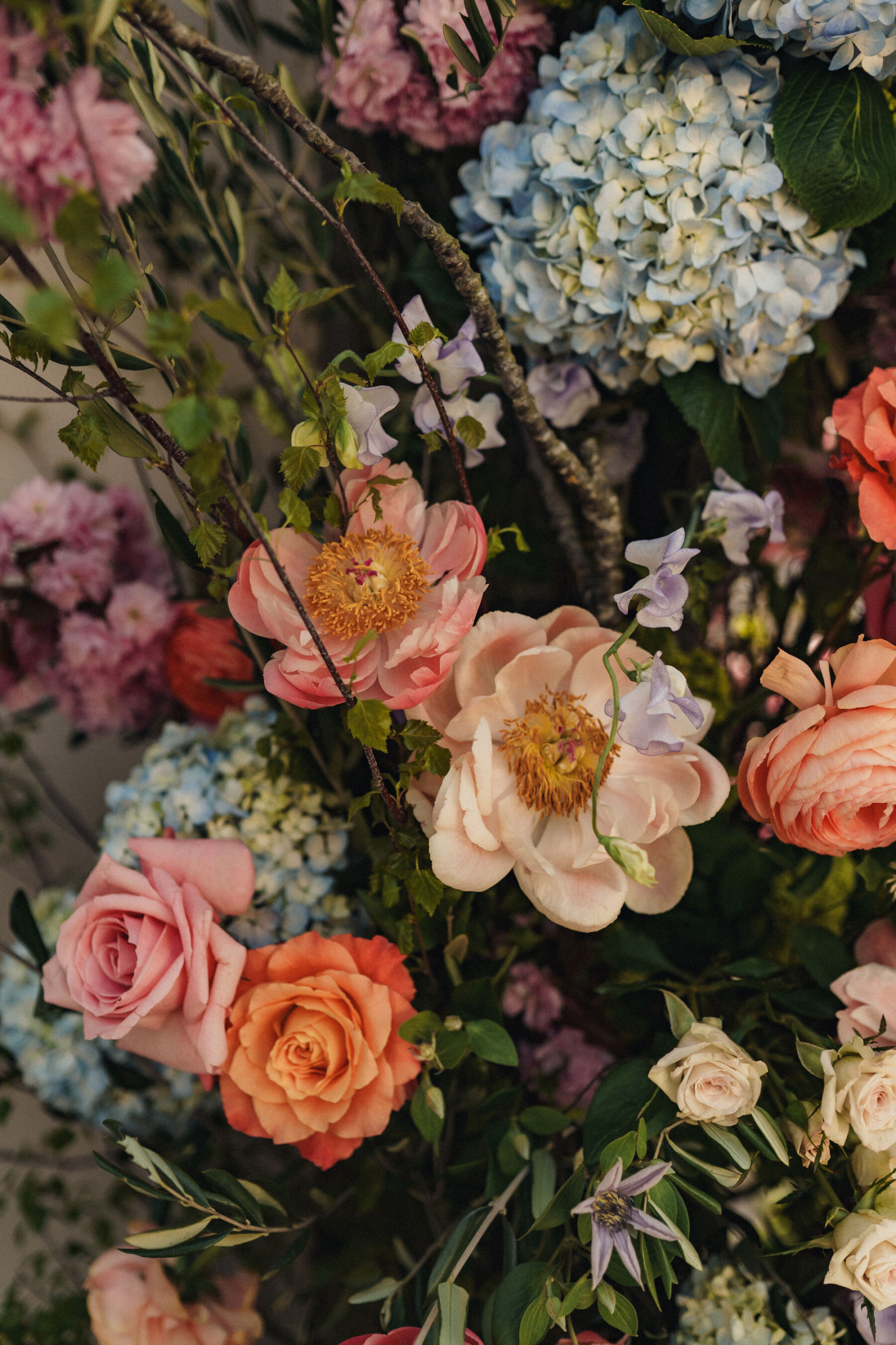 Floral Maximalism and a Contemporary Clover London Bridal Gown for Rebekah and Adam's Hampton Court House Wedding 51 150 Hampton Court House Wedding