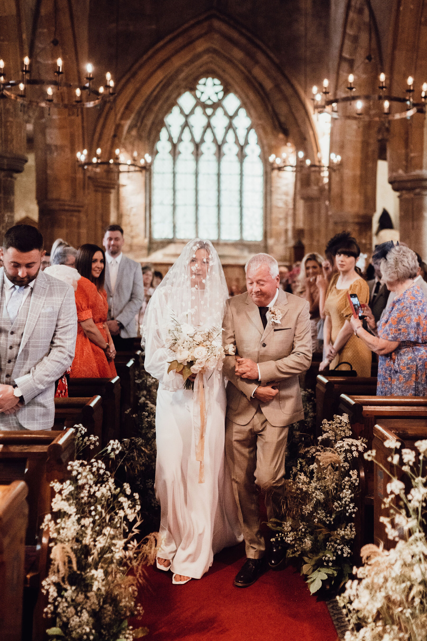 23 Rolling in Roses bride North Yorkshire wedding