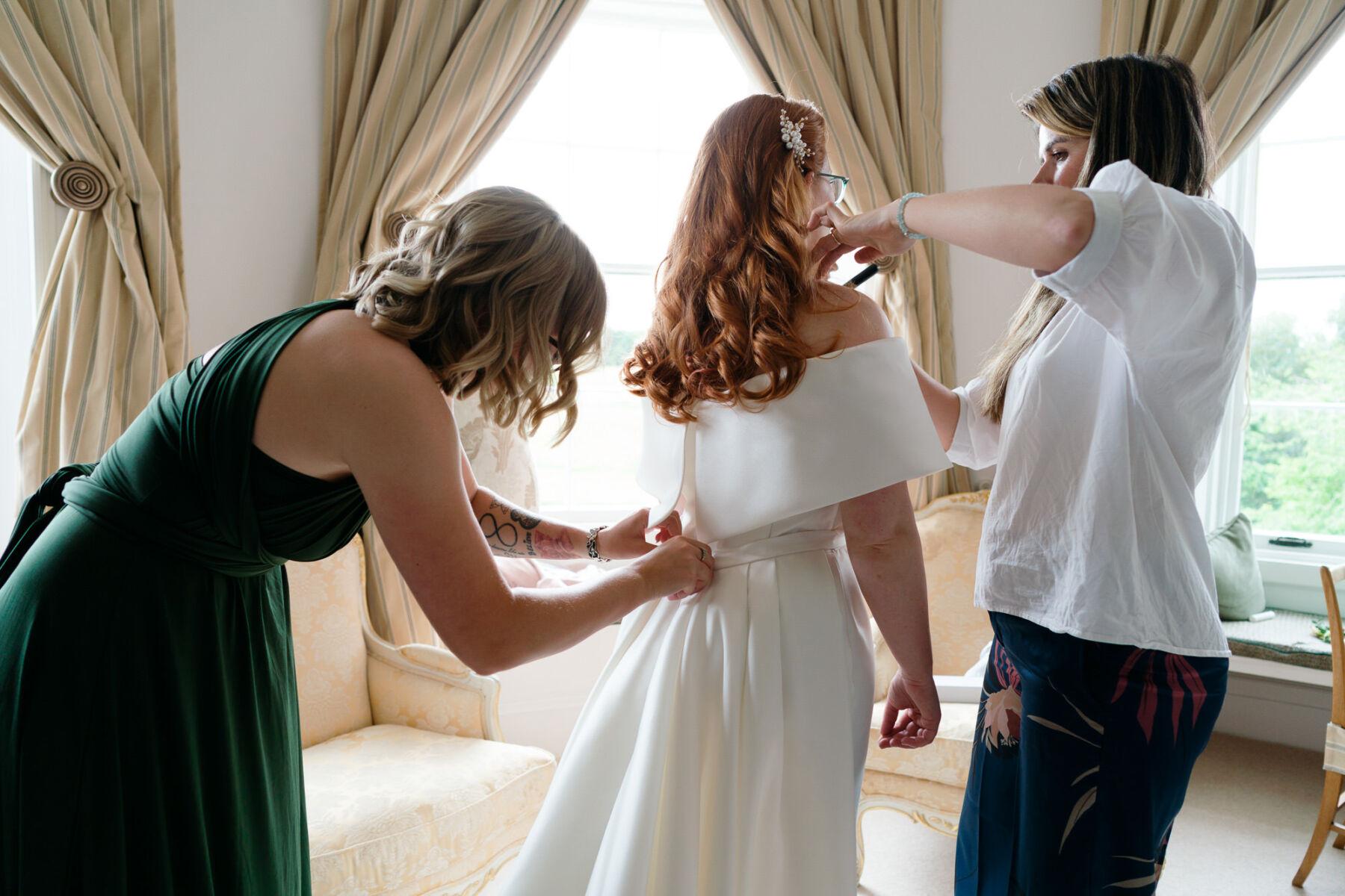 Jade, in Eva Lendel for her Colourful and Elegant Summer Wedding at Cluny Castle in Aberdeenshire 13 25 Cluny Castle Wedding