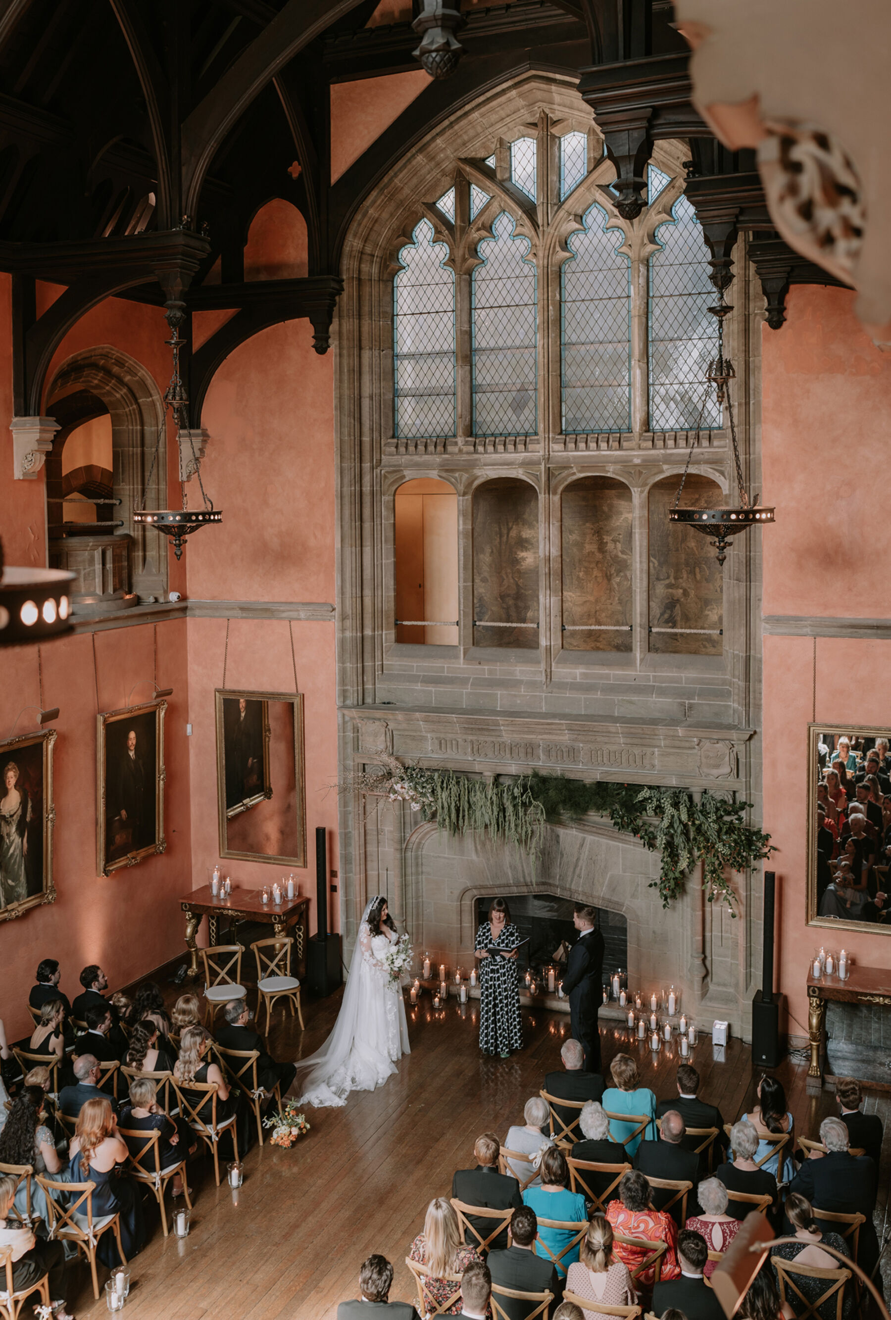 The Bride wore Marchesa for Pronovias for her Classy Black Tie Wedding at Cowdray House with Arabic Cultural Influences 24 27 Cowdray House wedding Marchesa for Pronovias bridal gown 1