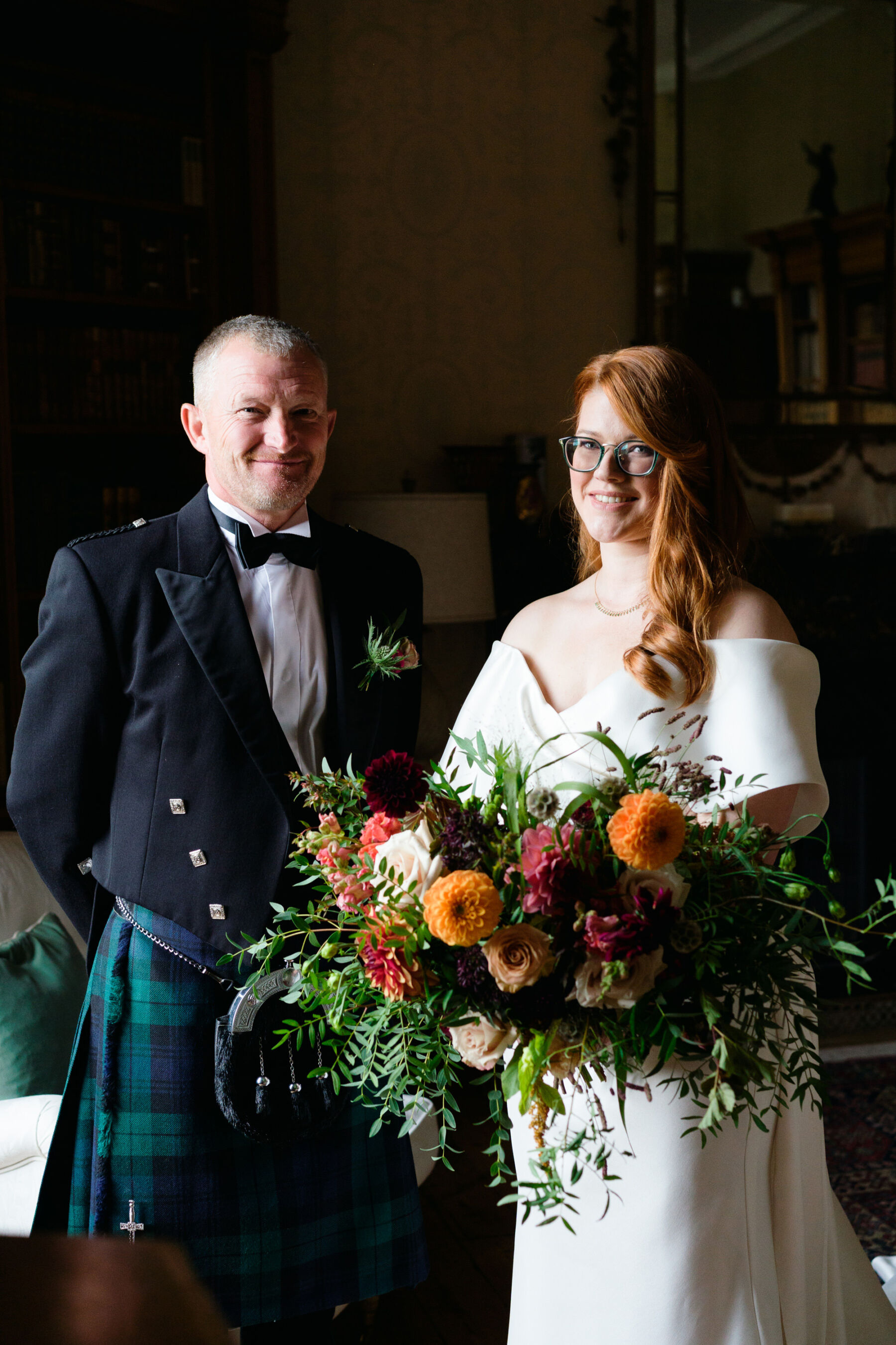 Jade, in Eva Lendel for her Colourful and Elegant Summer Wedding at Cluny Castle in Aberdeenshire 14 37 Cluny Castle Wedding 1