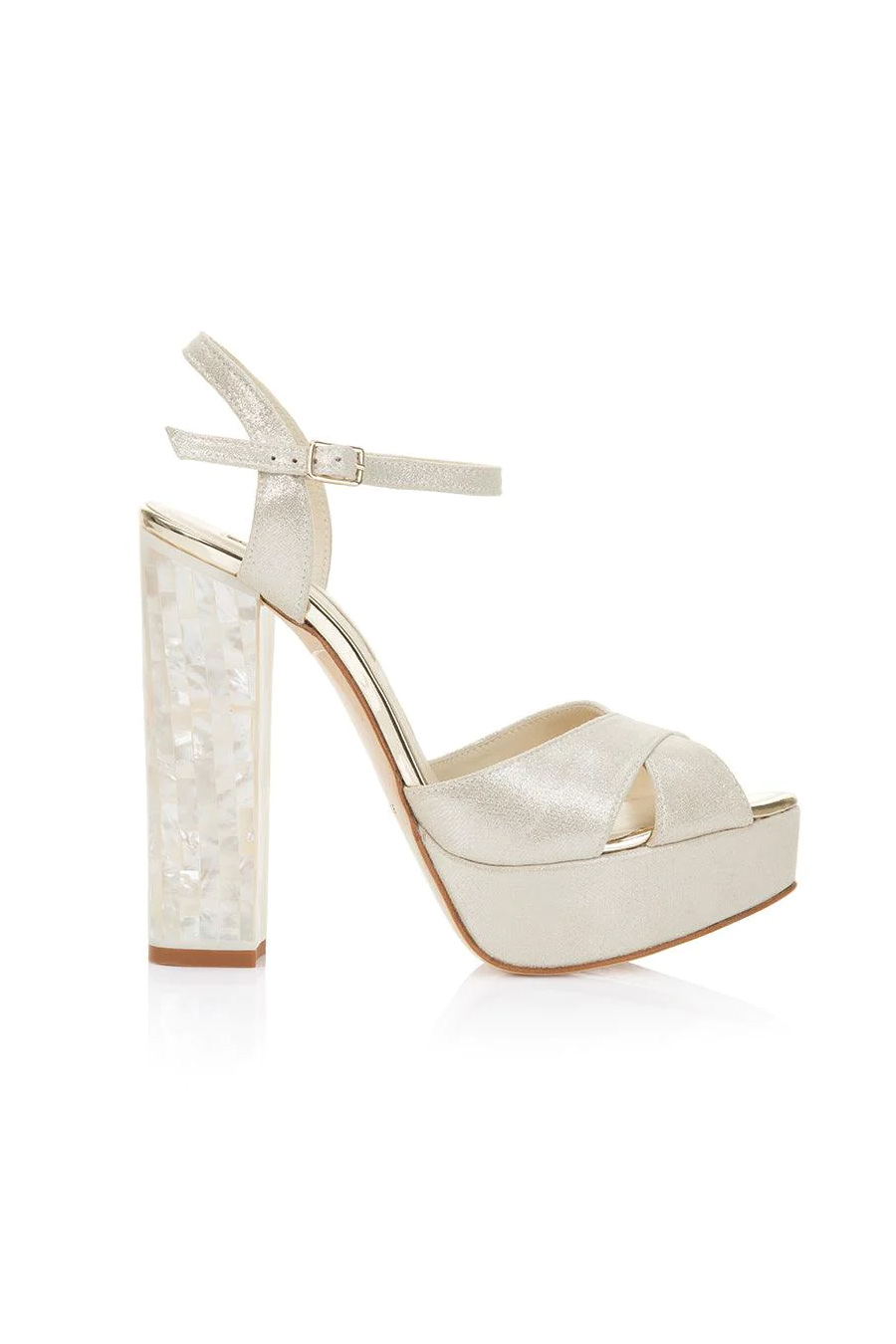 Bonnie Pearl Heel Freya Rose high block platform heel wedding shoes