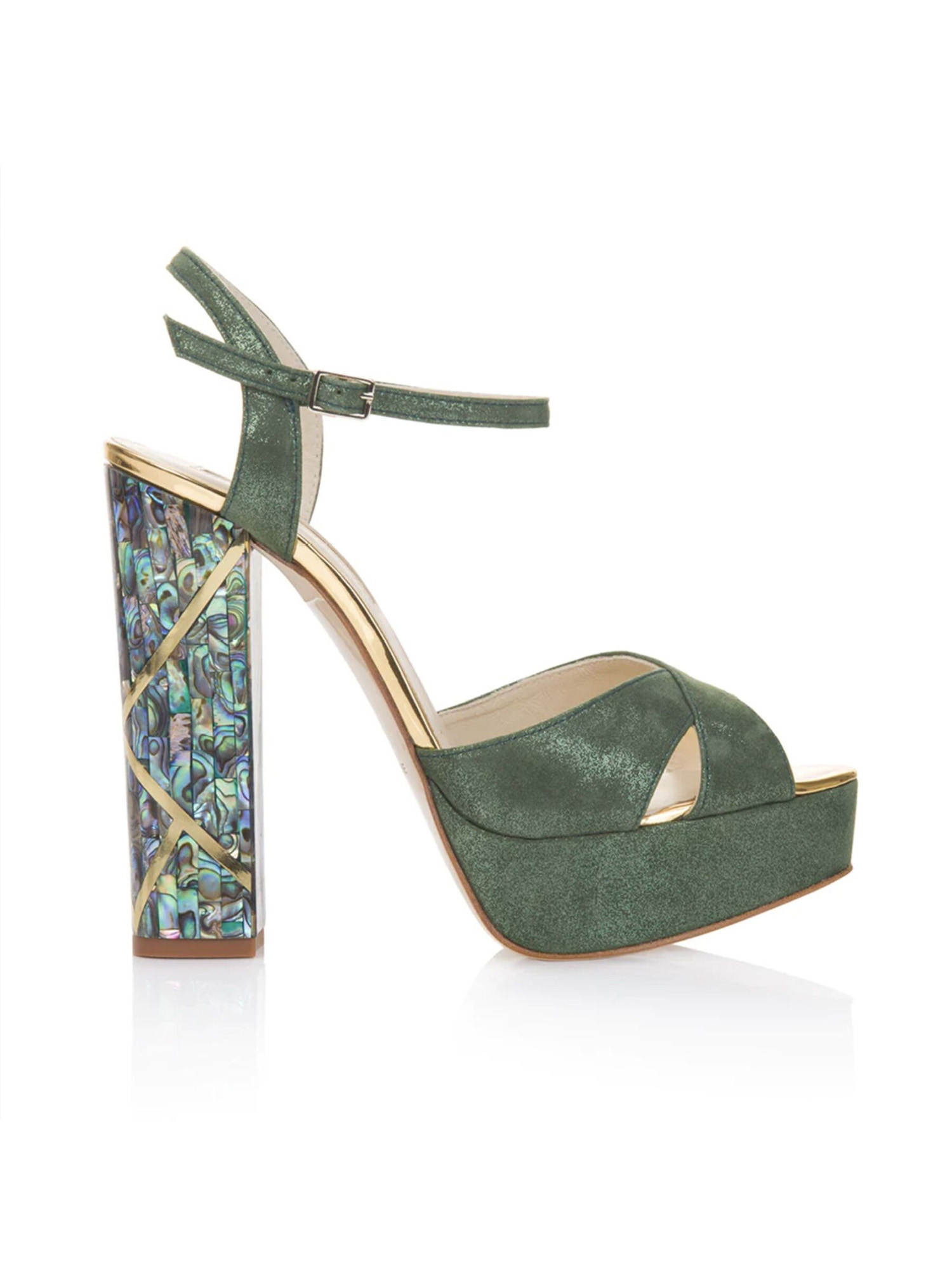Rose embroidered high heels sale