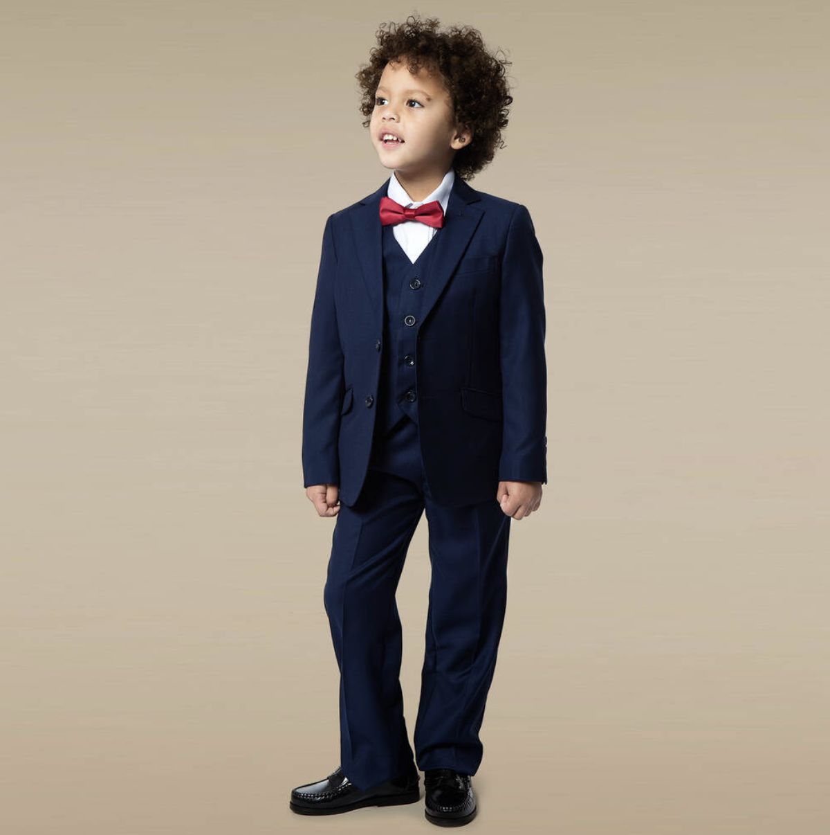 ChildrenSalon Romano Vianni 3 Piece Page Boy Suit in Navy Blue