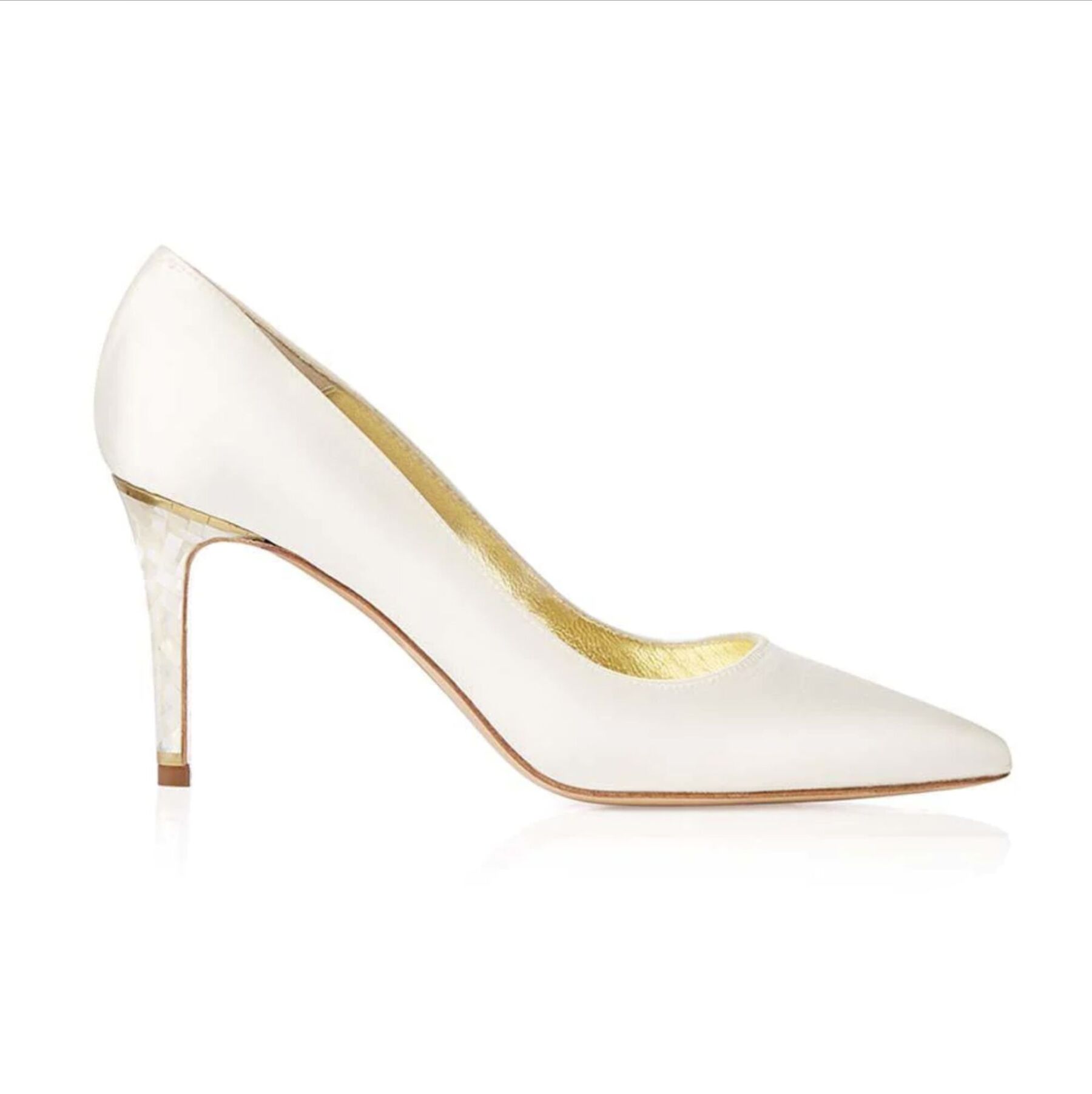 Freya Rose London Chelsea Elegant Pointed Court Shoes With Gold & Mother of Pearl