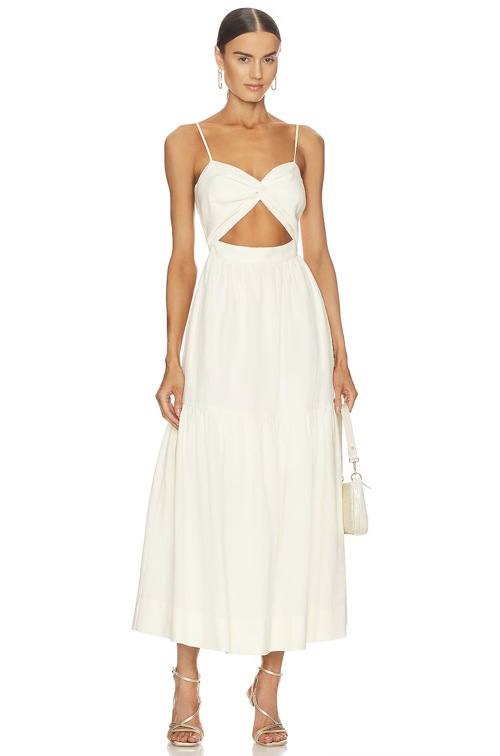 Shona Joy Cecilia Twist Bodice Midi Wedding Dress