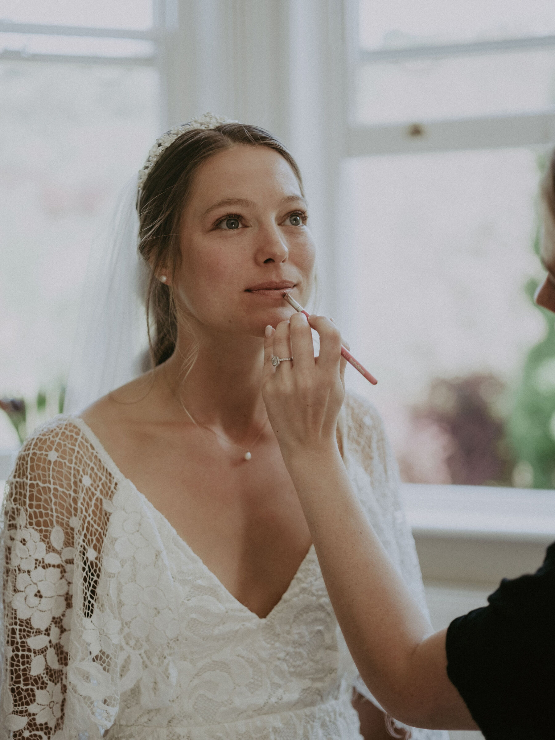 Amanda in Grace Loves Lace for her Relaxed, Nature Inspired Wedding Held in Her Garden at Home 11 128 Grace Loves Lace bride wedding at home