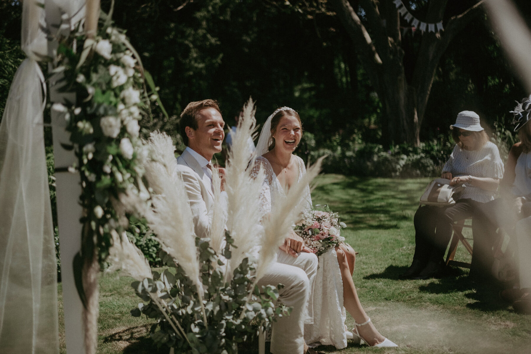 Amanda in Grace Loves Lace for her Relaxed, Nature Inspired Wedding Held in Her Garden at Home 18 90 Grace Loves Lace bride wedding at home