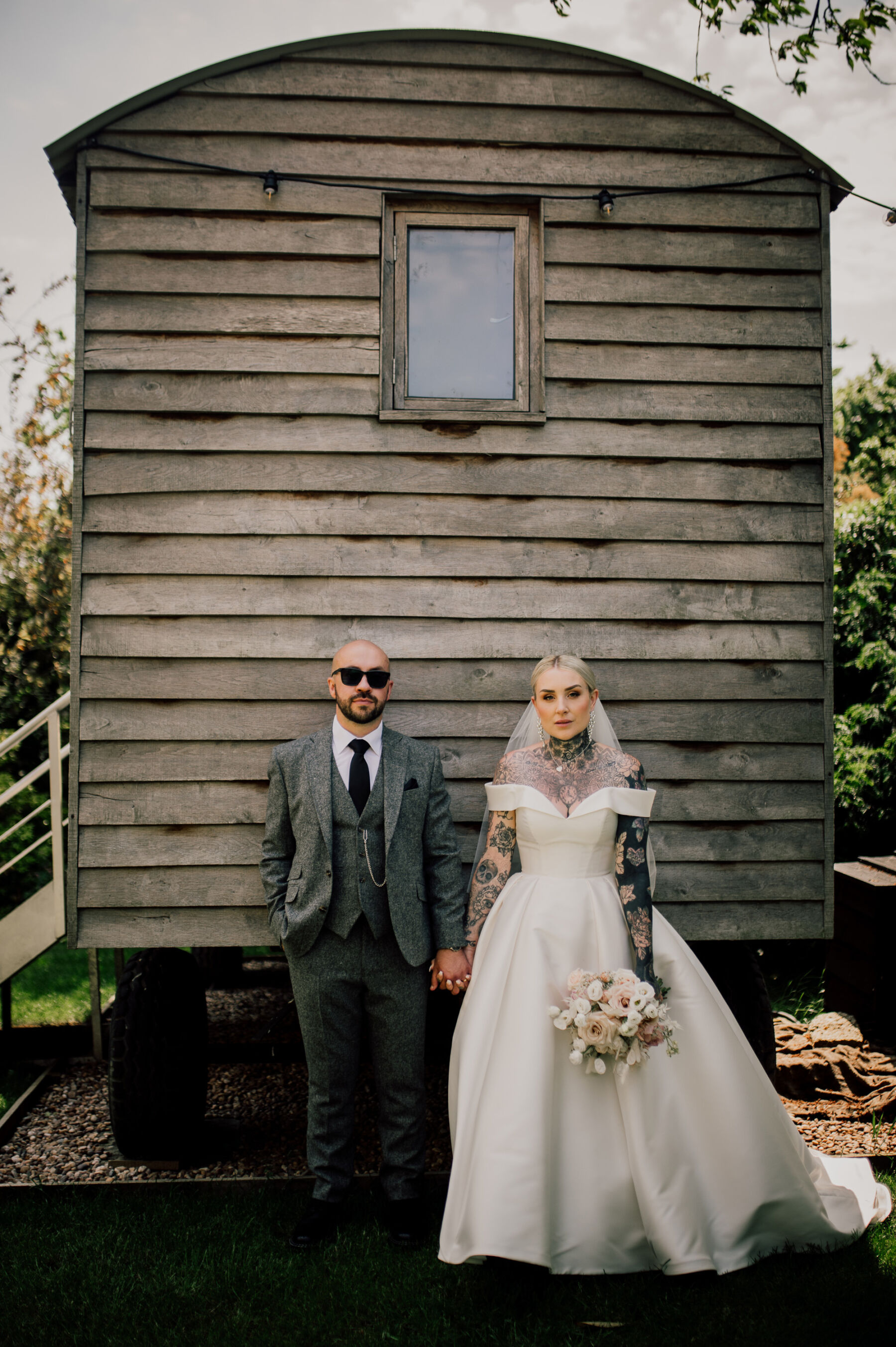 Eloise wearing Essense of Australia wedding dress Tythe Barn Launton