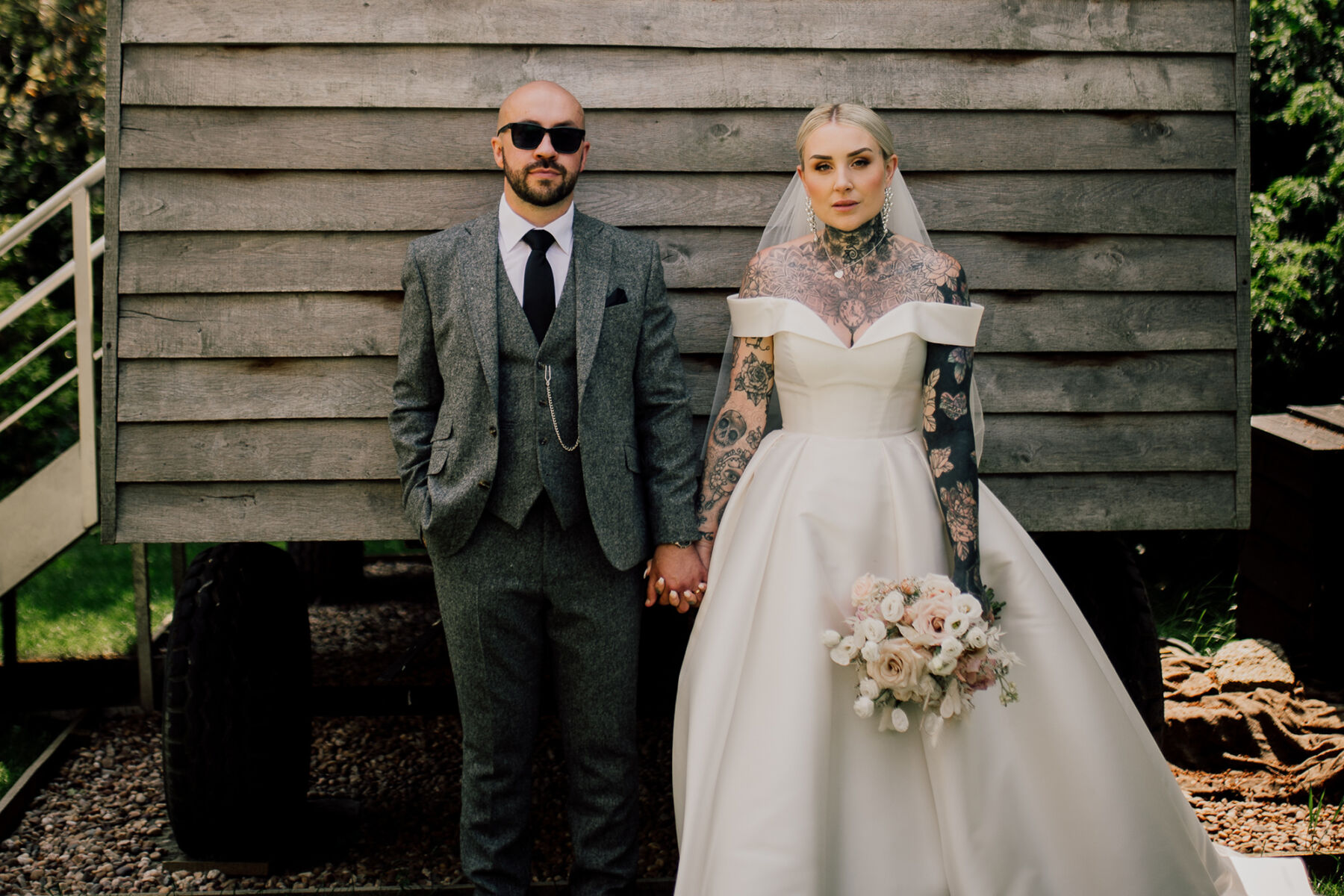 Eloise in Essense of Australia for her Tythe Barn Wedding